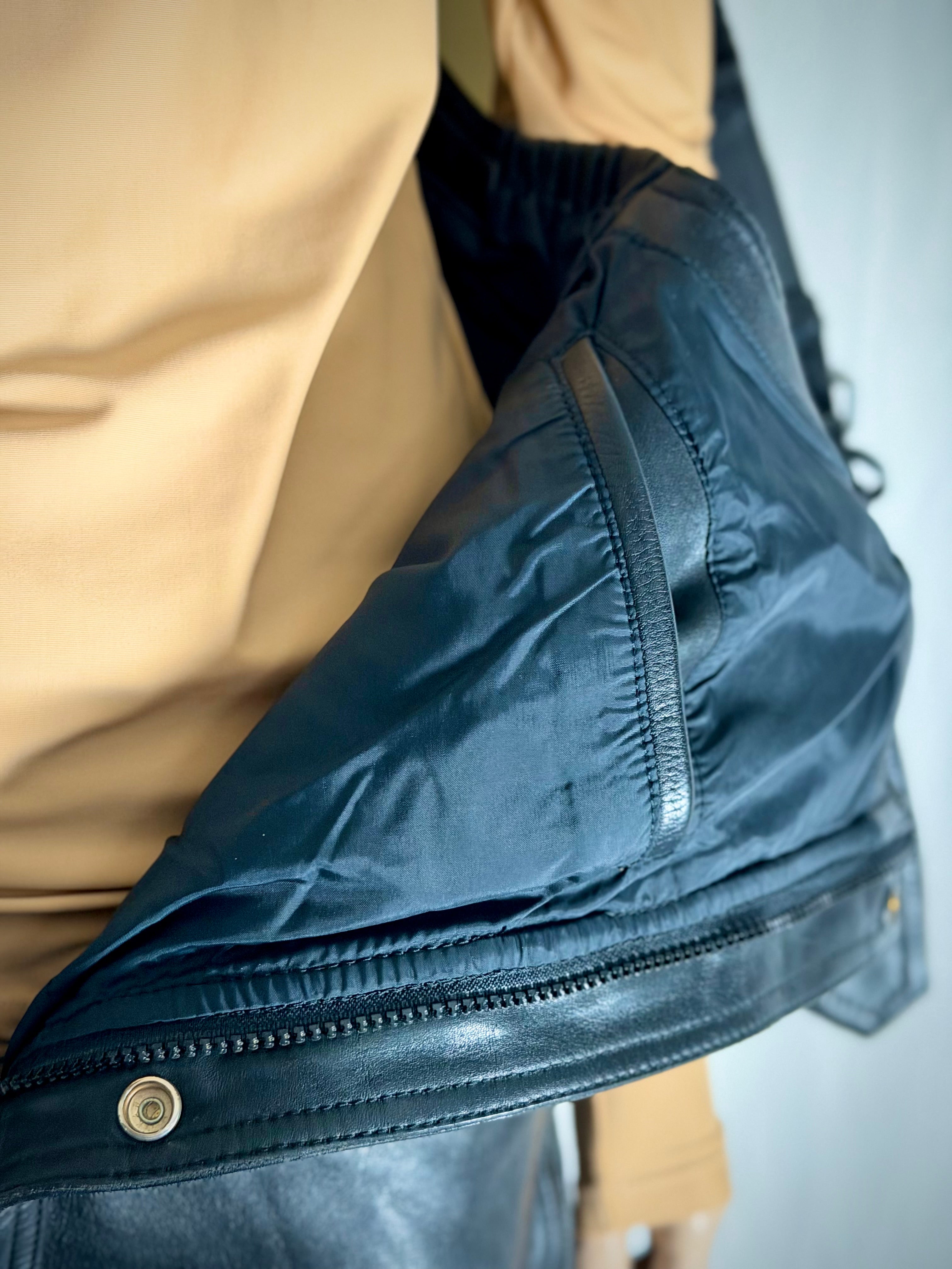 Hein Gericke Black Leather Motorcycle Overalls
