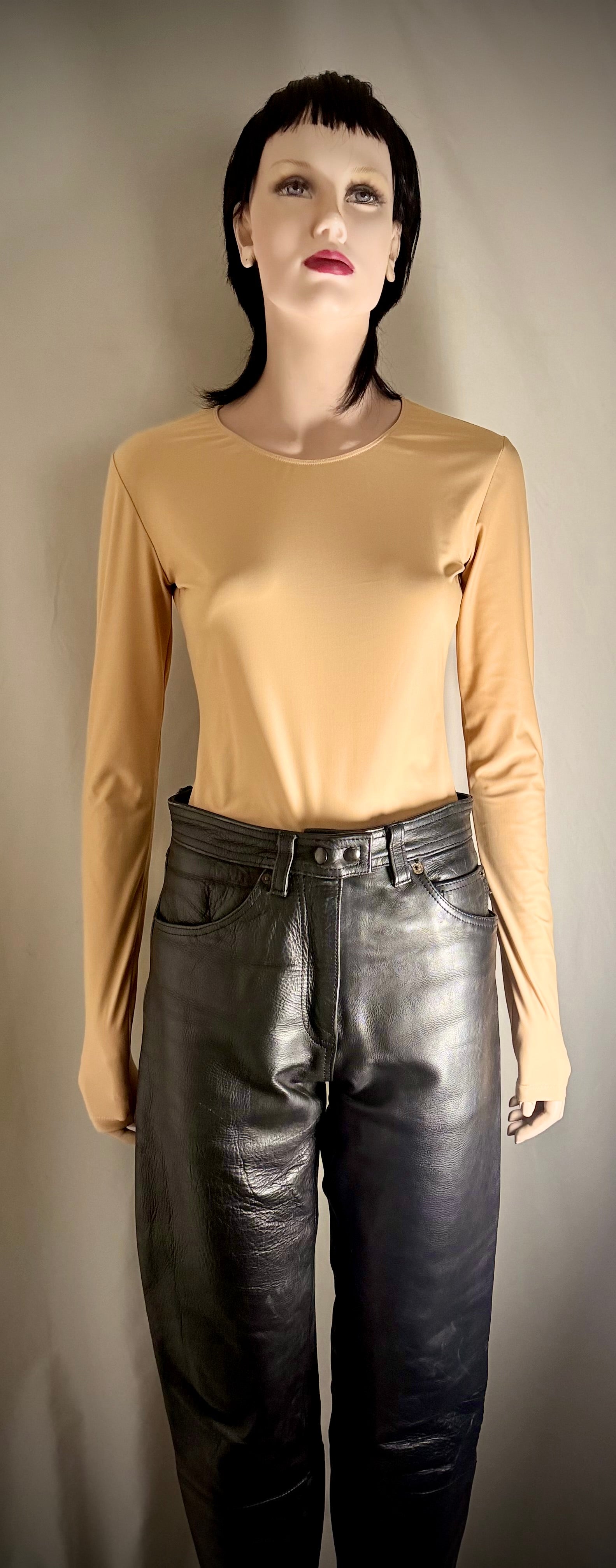 Heavyweight Vintage Leather Pants with Hide Variation - Rare