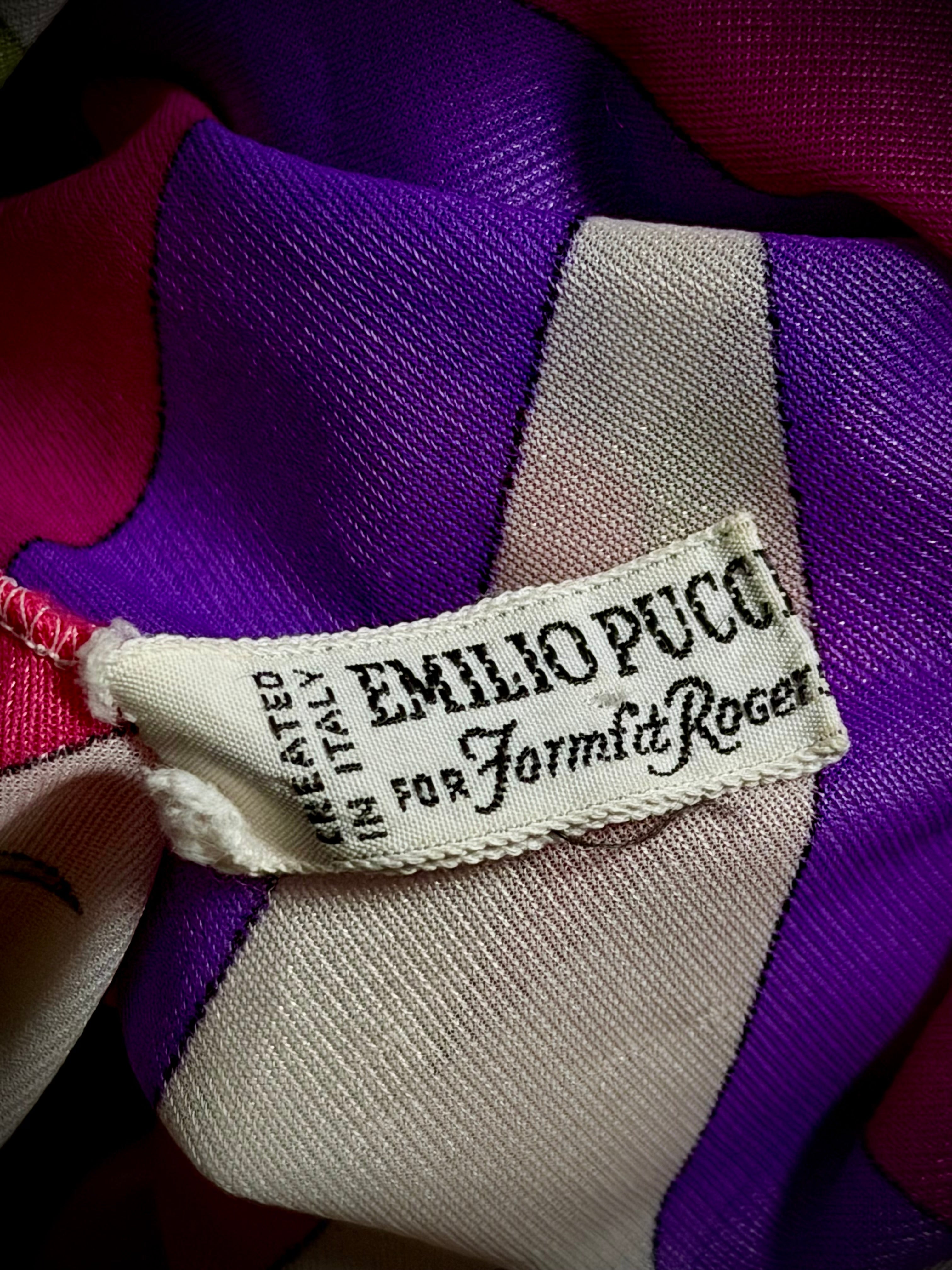 1960s Emilio Pucci for Formfit Rogers Silk Dress-Asymmetrical Cut