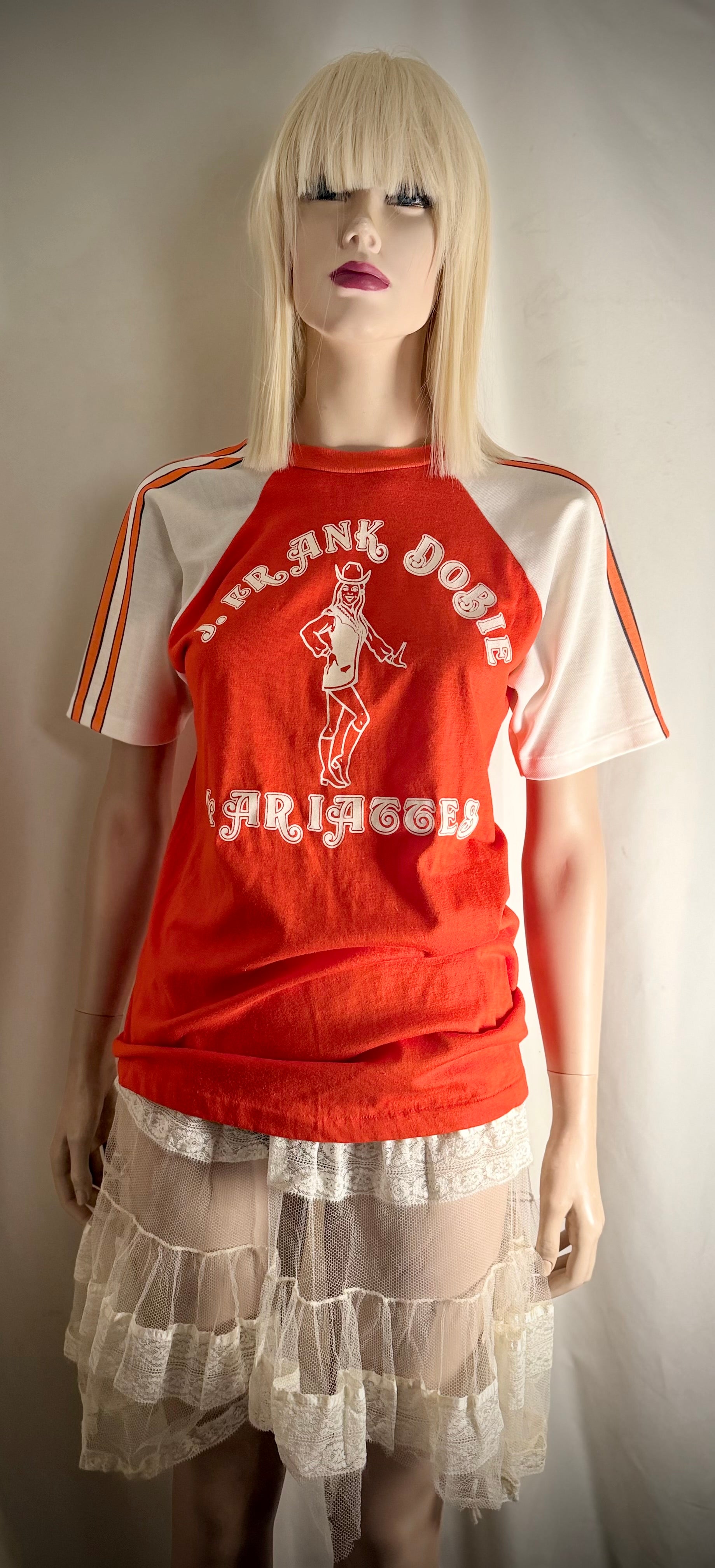 1980s “Frank Dobie’s Lariettes” Graphic Ringer Tee