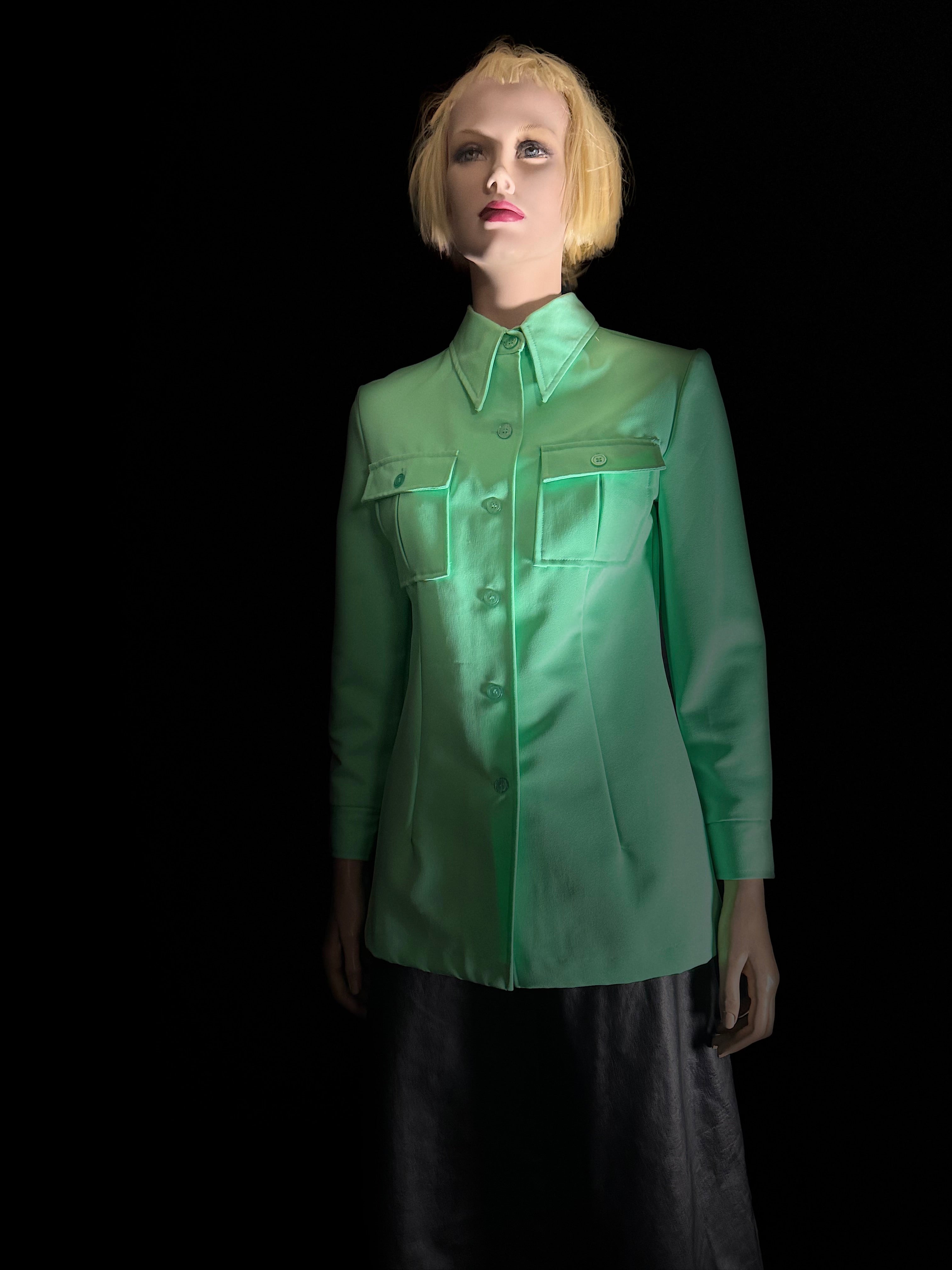 Mint Utility Shirt-Jacket | Vintage Contemporary Cut