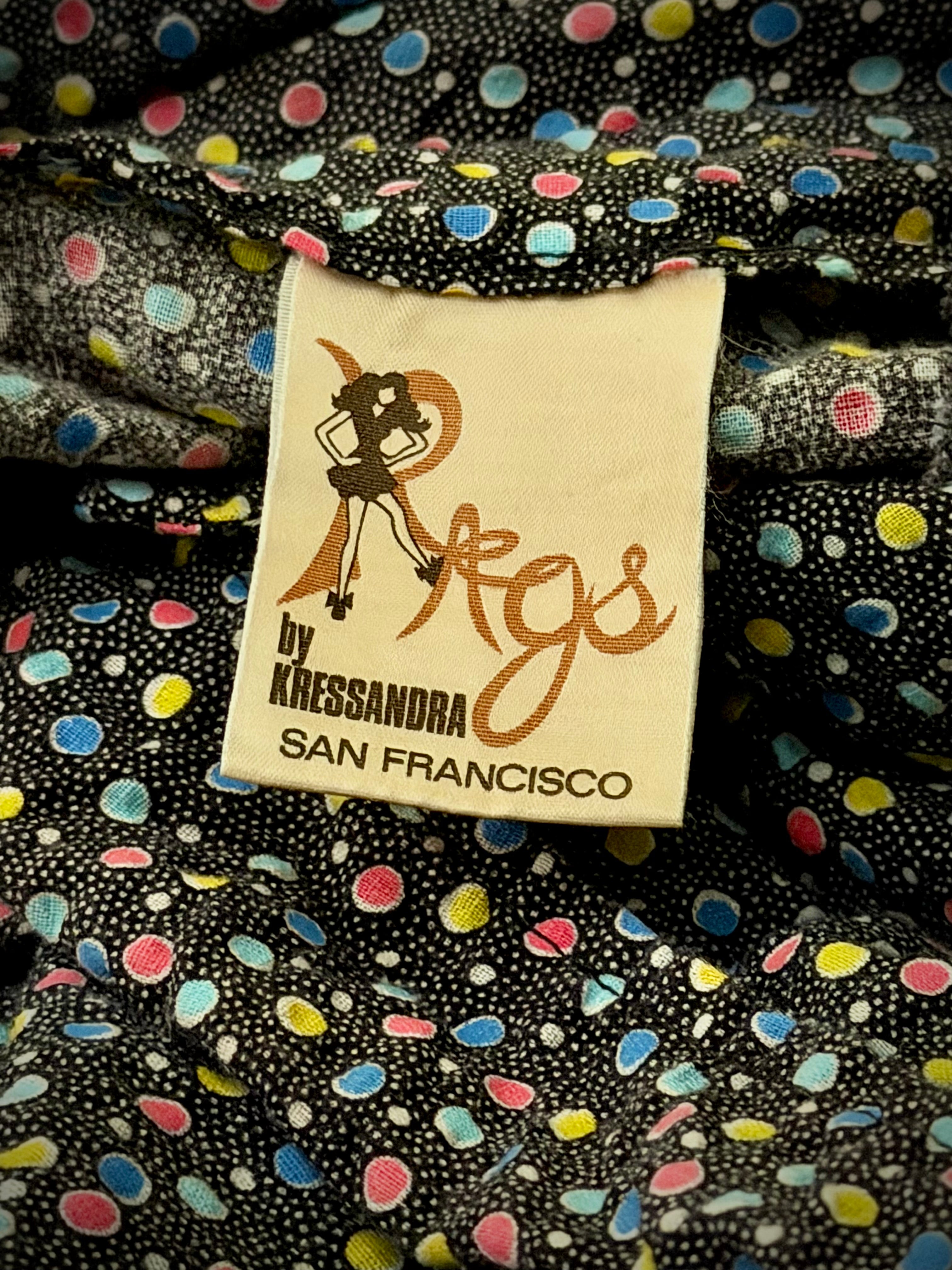 1970s San Francisco Polka Dot Halter Dress