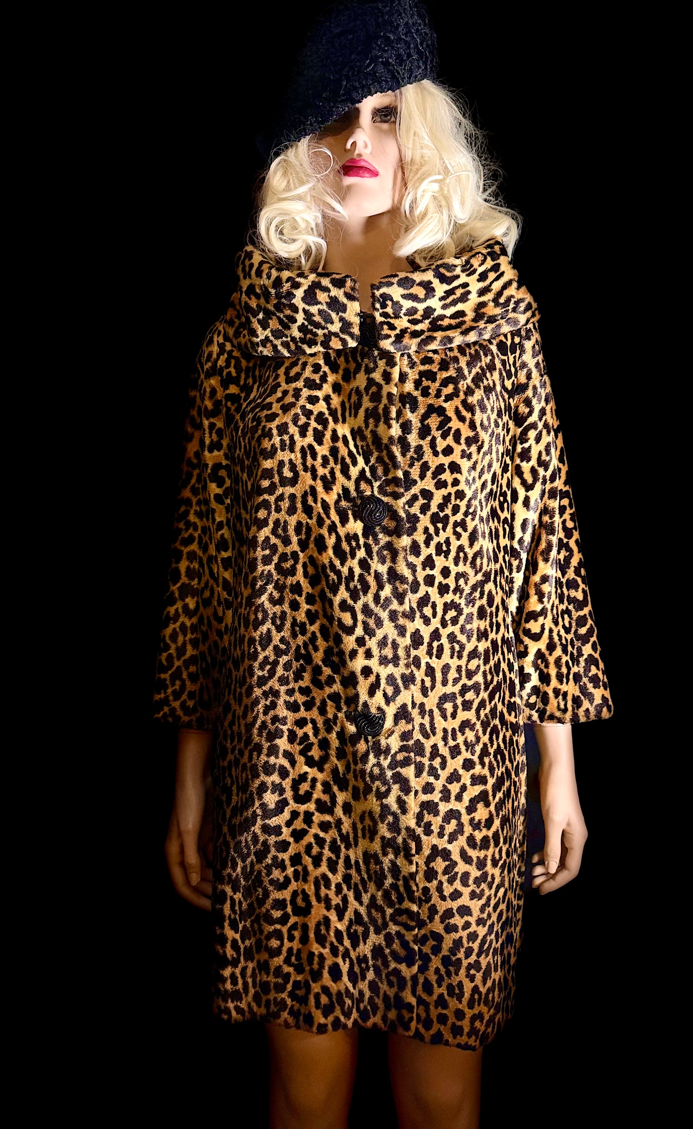 1960s Faux Fur Leopard
Swing Coat - Miami Sourced