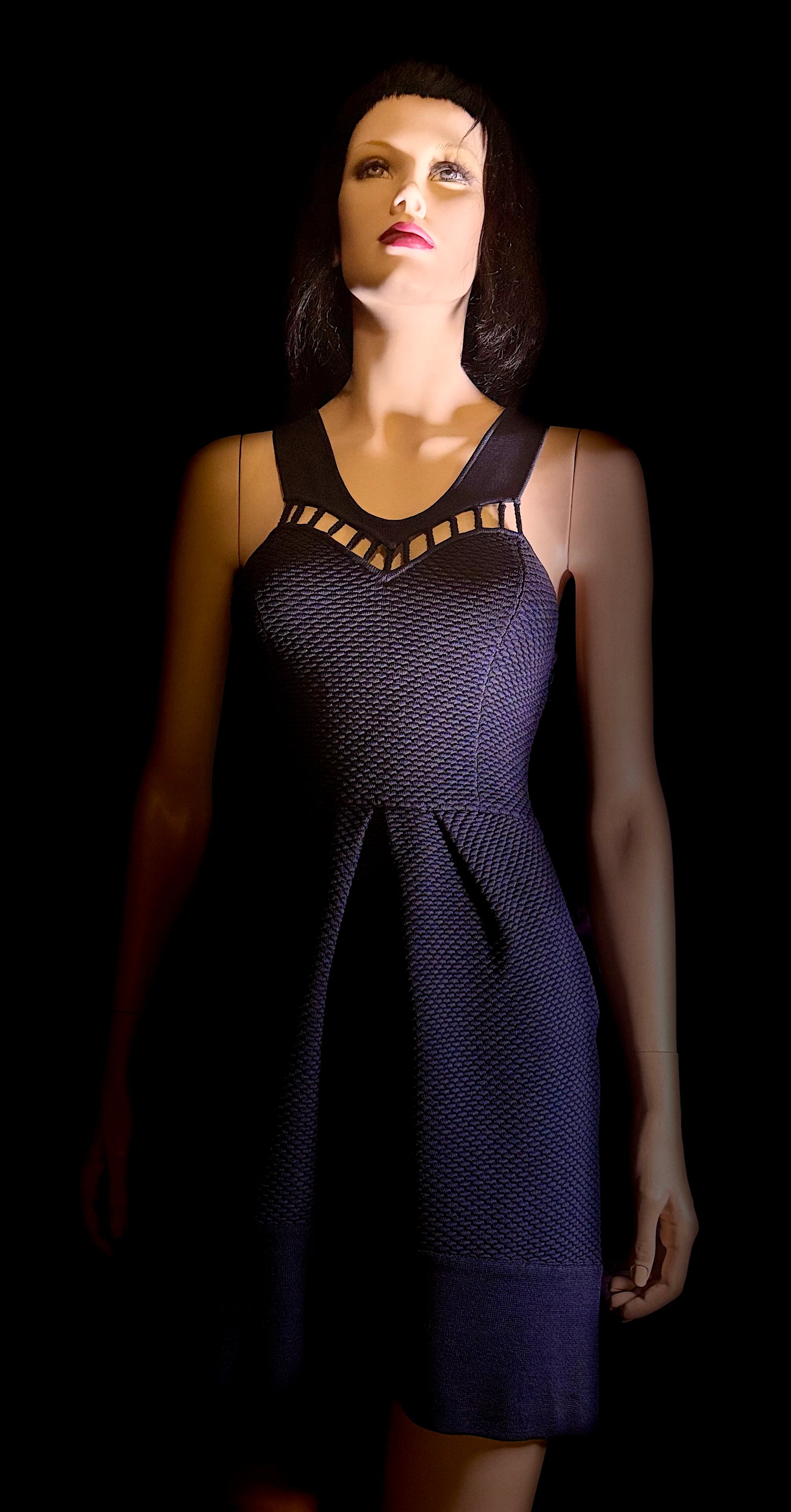 Alice McCall Midnight Textured Sculptural Mini Dress