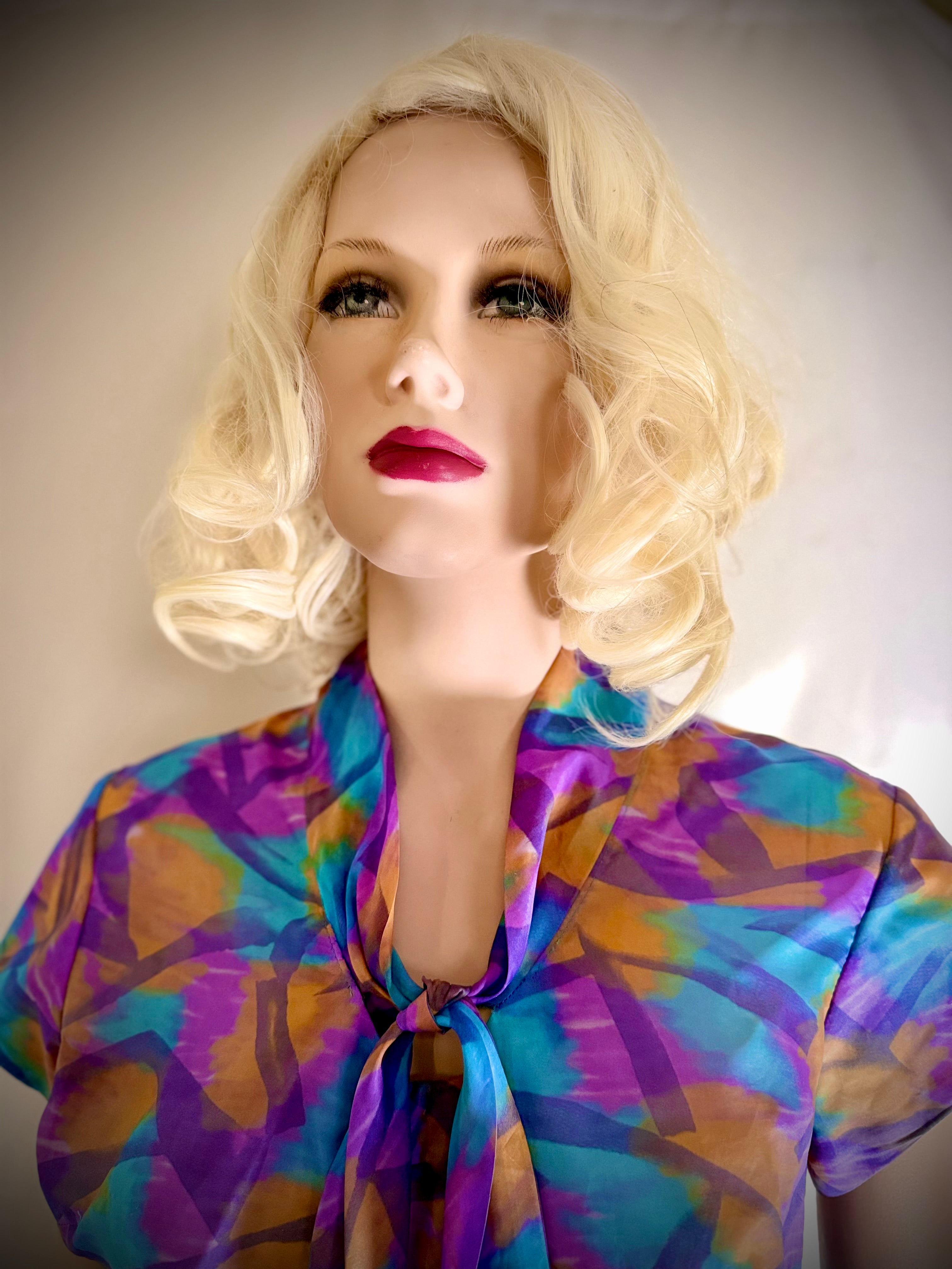 1960s Semi-Sheer Watercolour Blouse (Mint Condition)