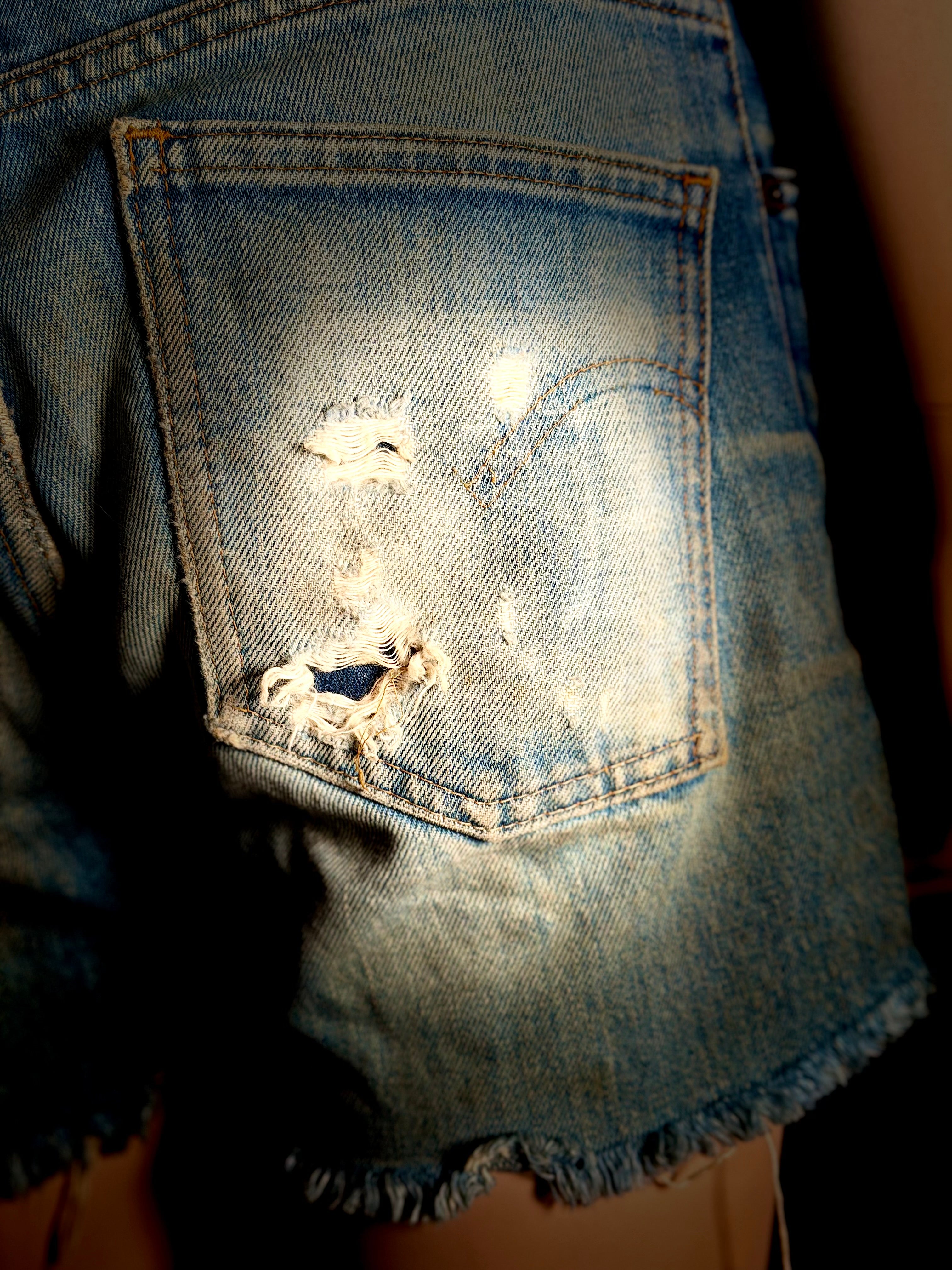 Early-Mid 1970s Levi’s Cut-Off Denim Shorts