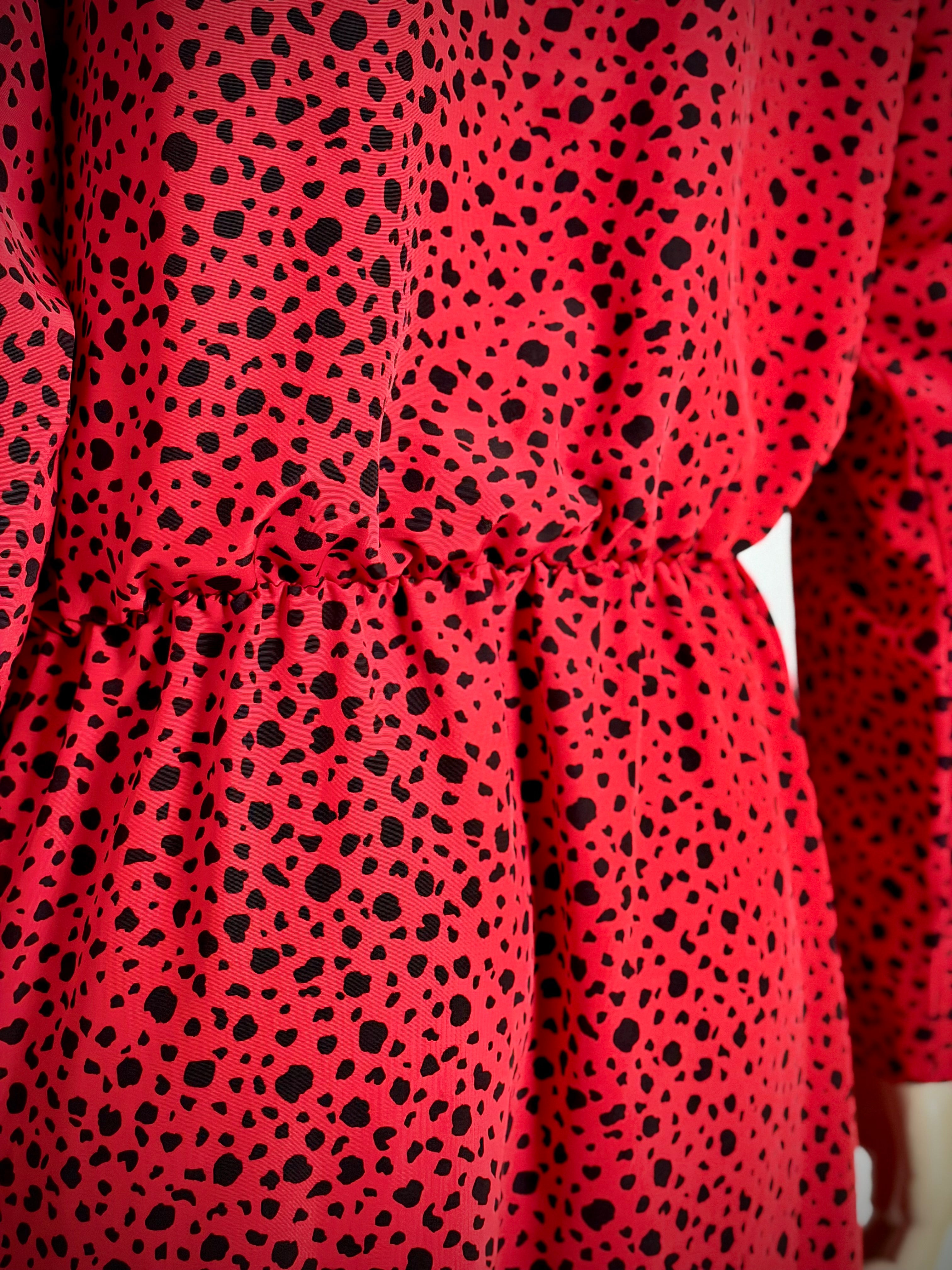 1980s New York Leopard Spot Wrap Dress