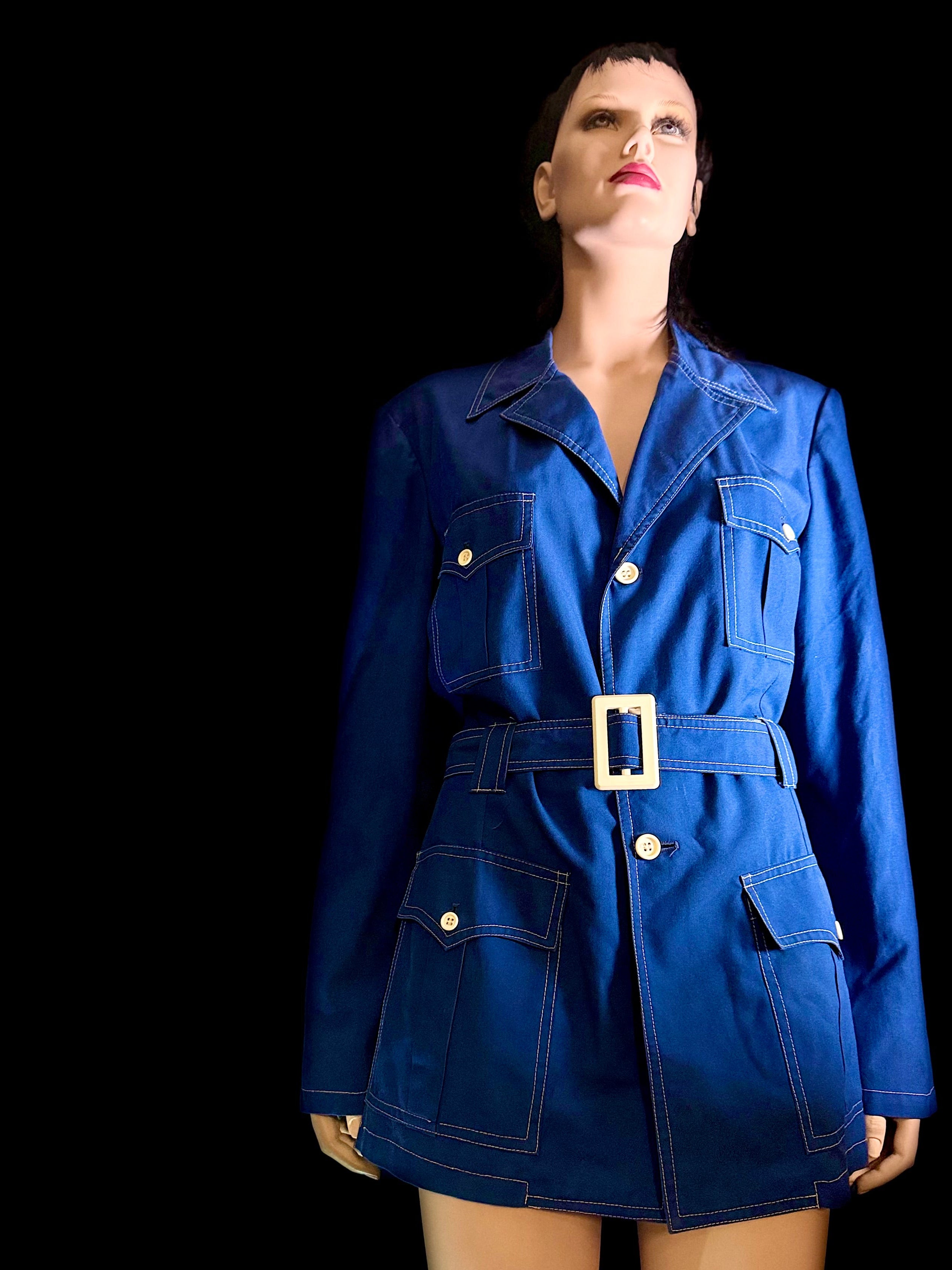 Late 1960s–Early 1970s Blue Utility | Safari Jacket