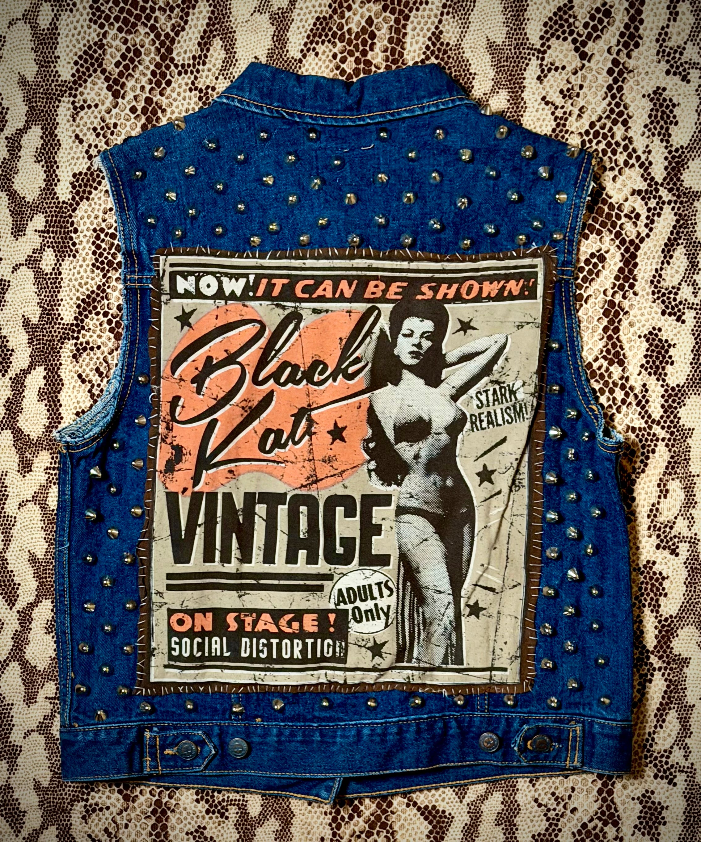 Custom Studded Social Distortion Vest- One of a Kind