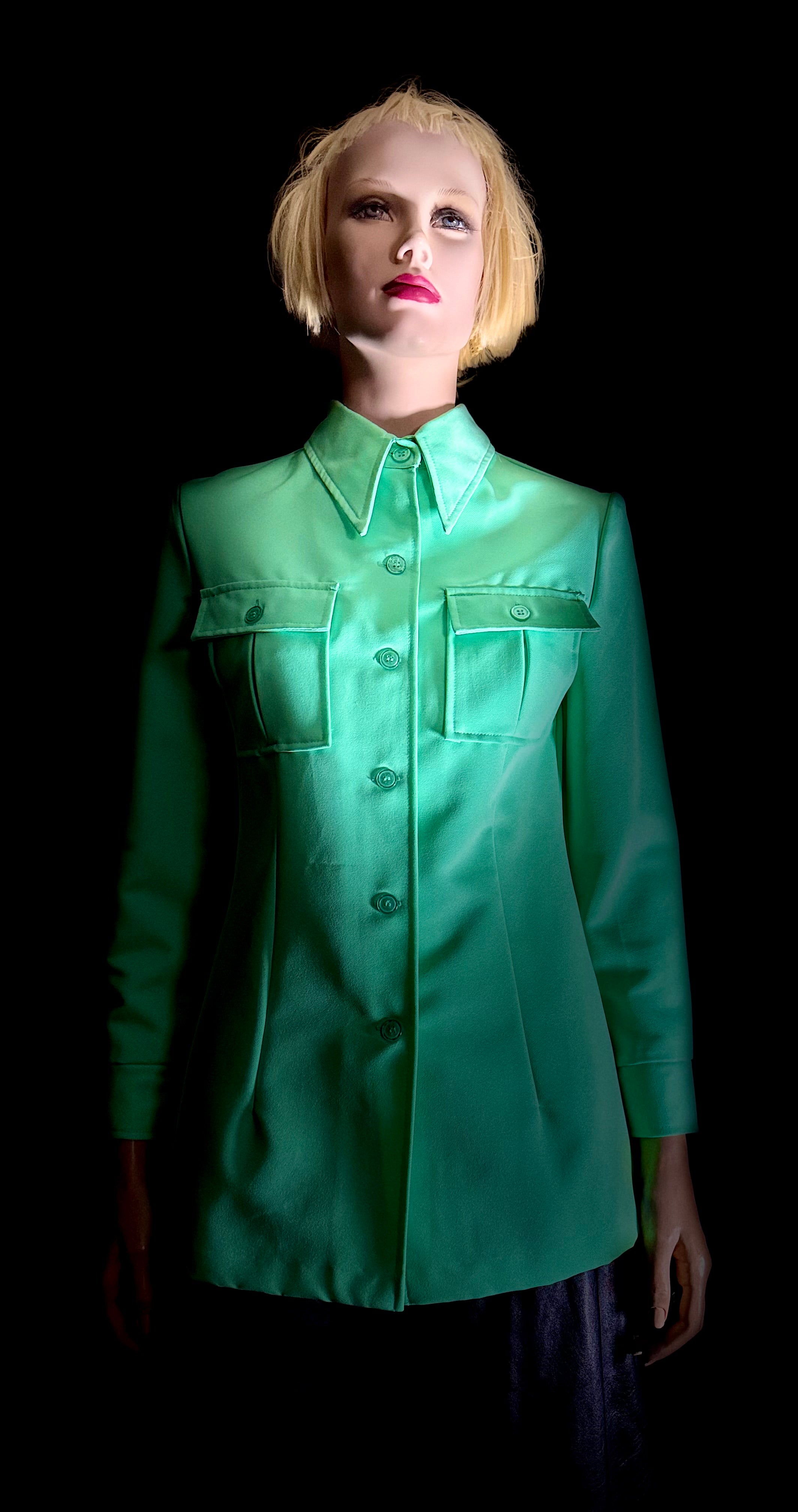 Mint Utility Shirt-Jacket | Vintage Contemporary Cut