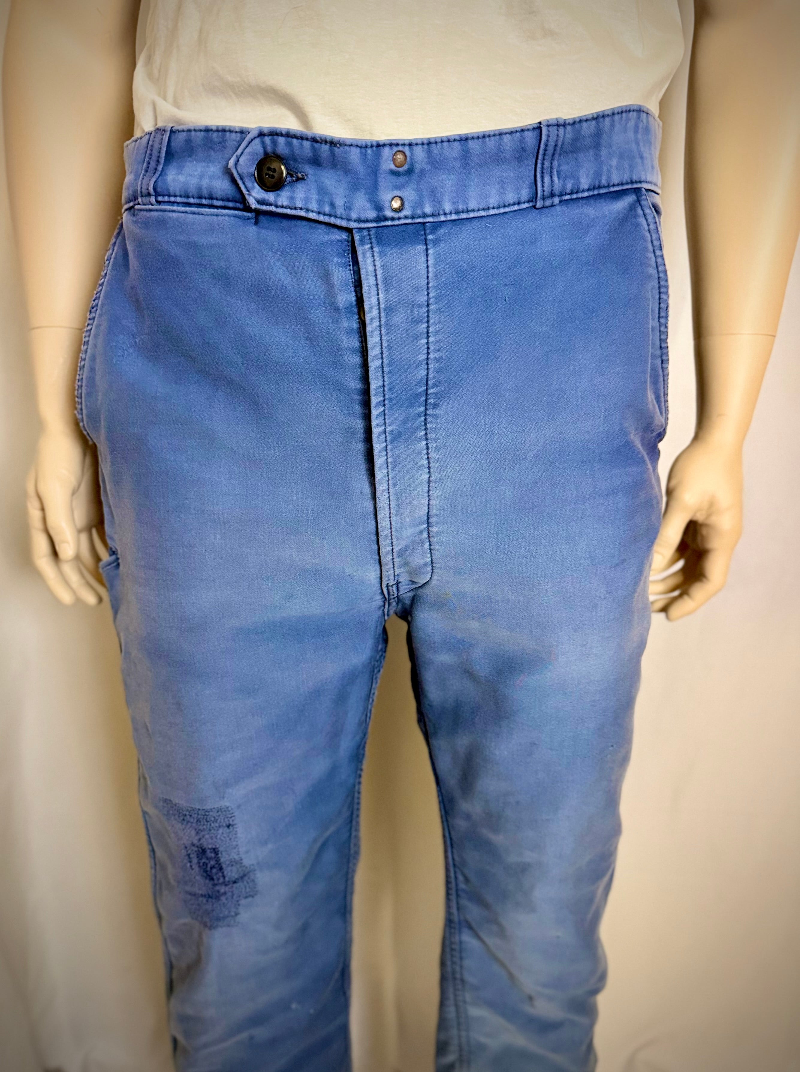 1960s French Work Pants - Patched, Faded and Ultra-Collectible