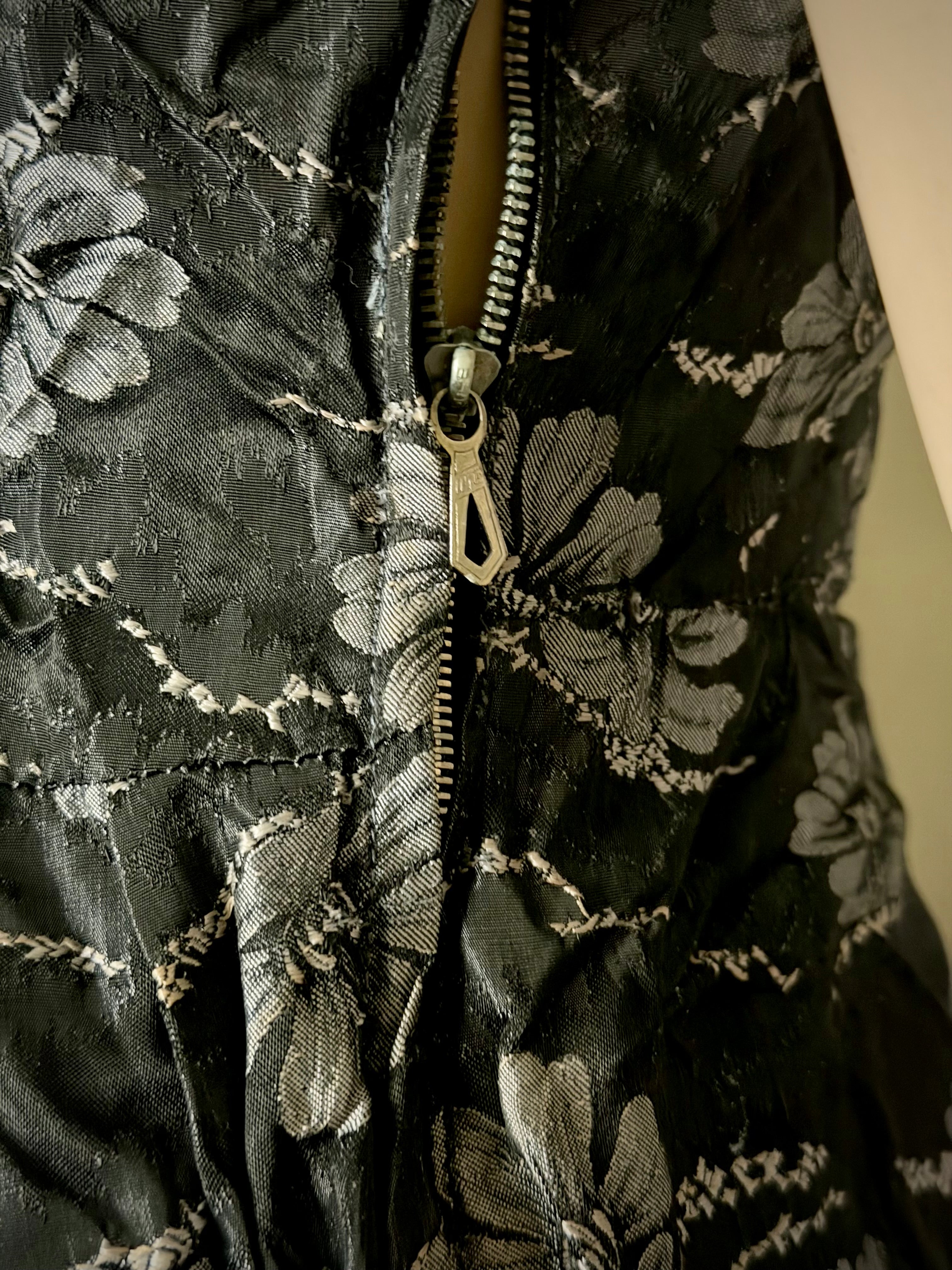 Late 1940s–Early 1950s Sculptural Floral Cocktail Dress