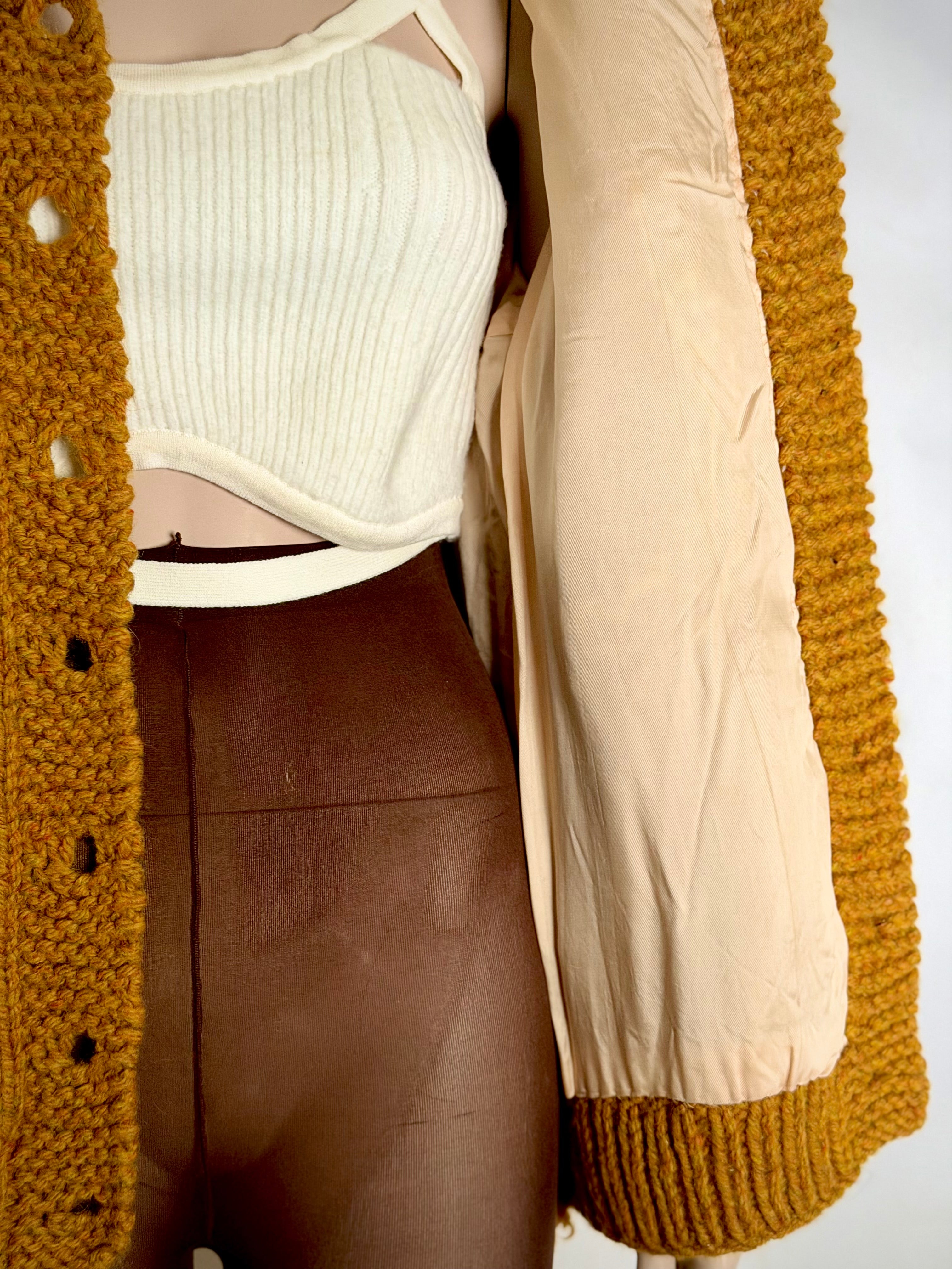 Exceptional Mid-Century Cowichan Cardigan - Horse and Rider Motif, Fully Lined