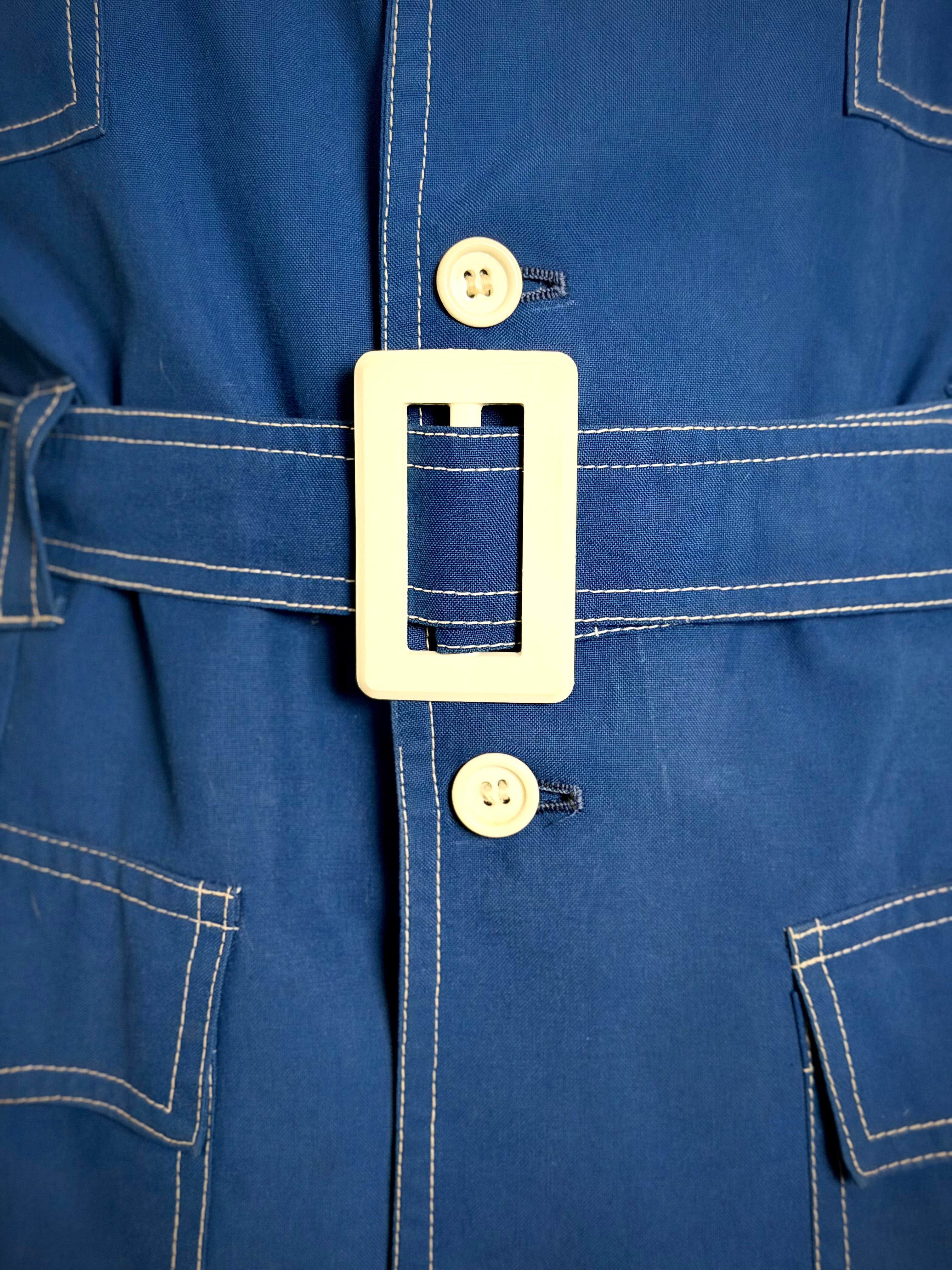 Late 1960s–Early 1970s Blue Utility | Safari Jacket
