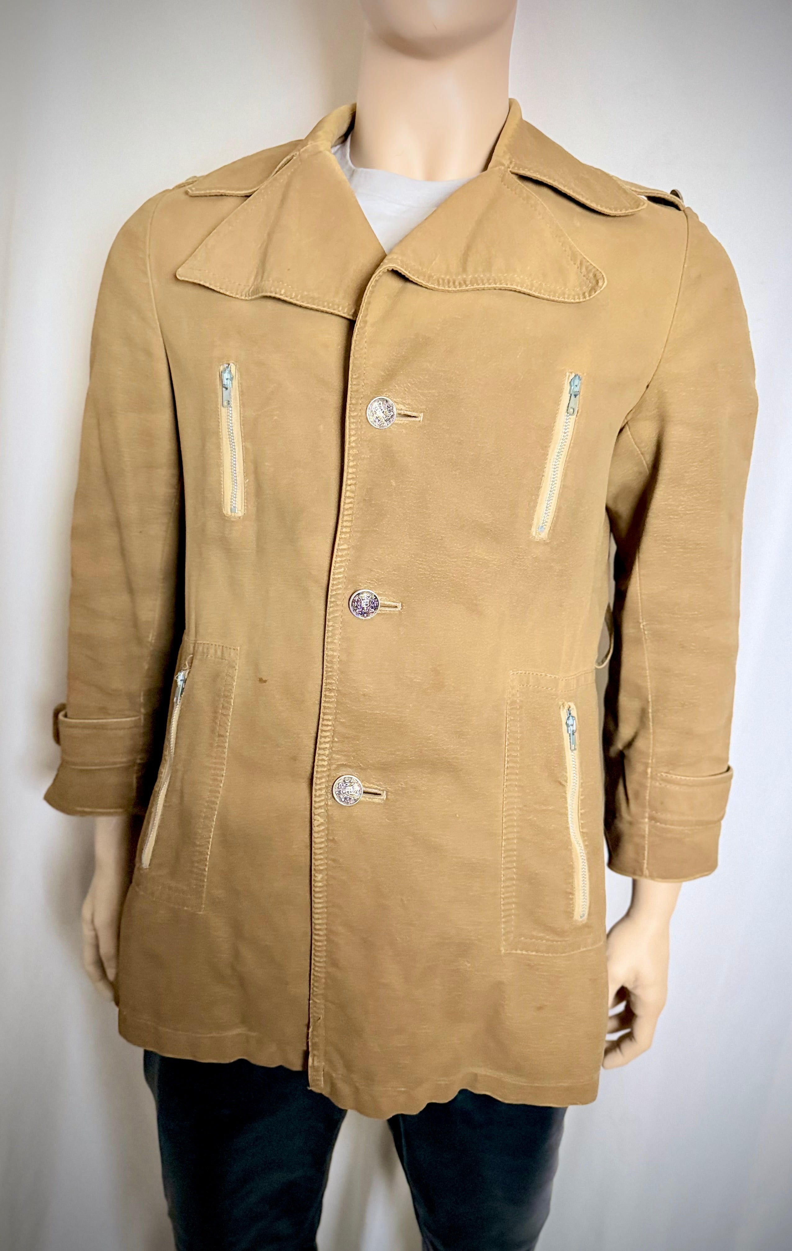 1960s Coated Cotton Utility Jacket - Military Inspired Workwear