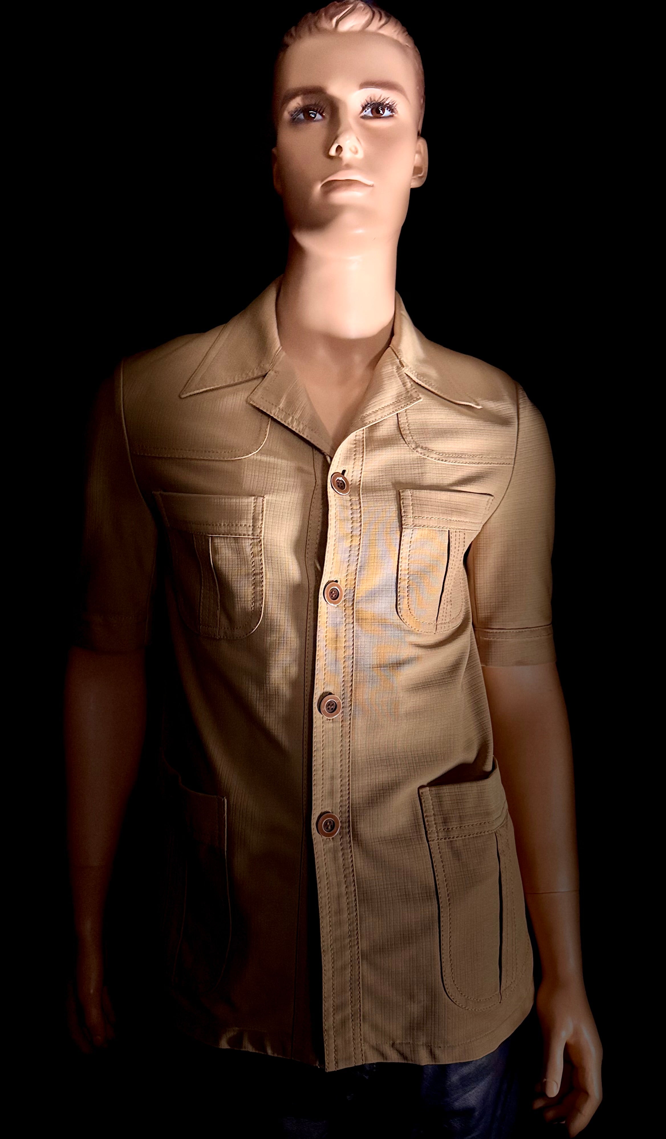 Vintage 1970s Benini Safari Shirt - Rome to Melbourne Tailoring