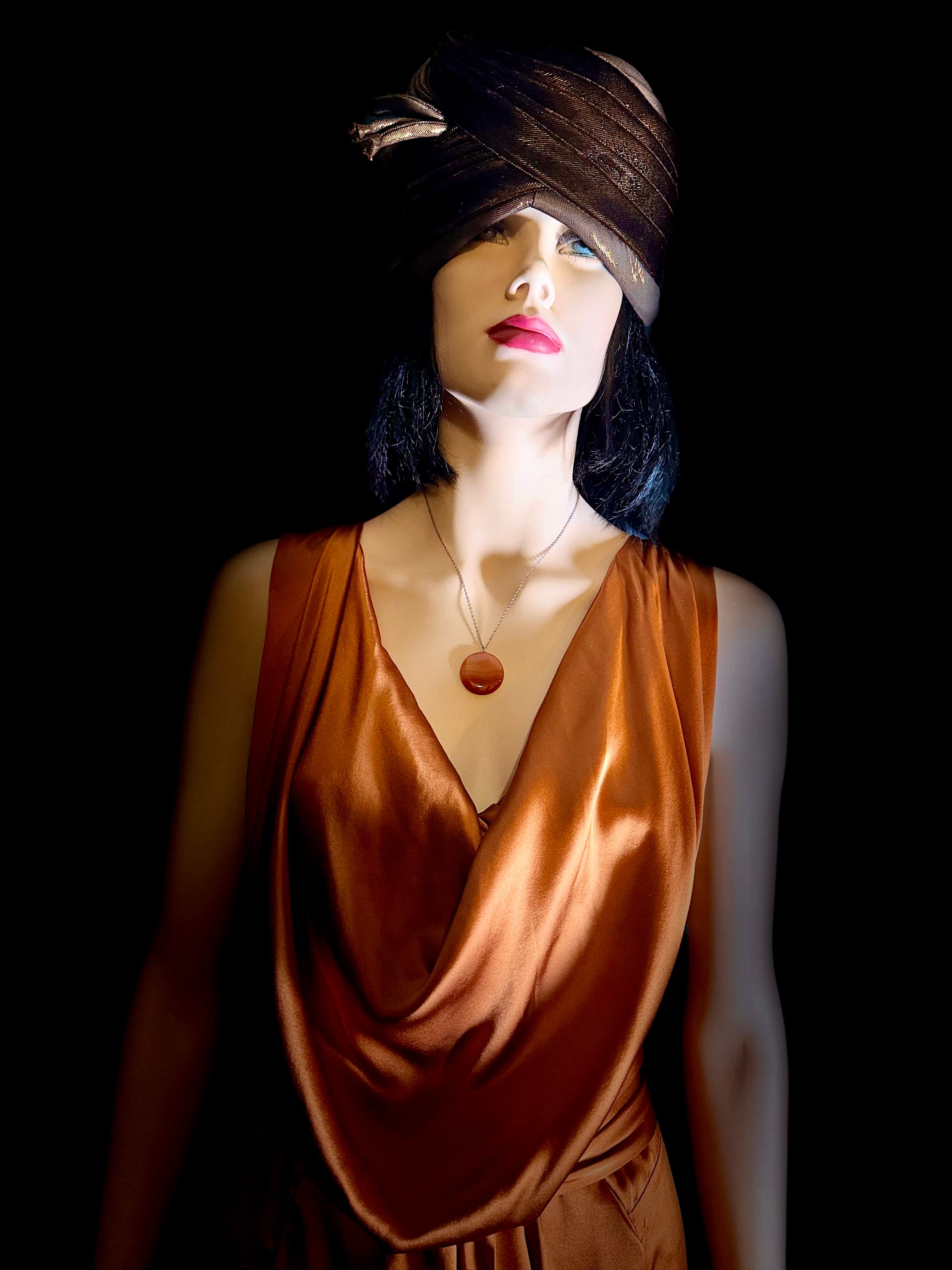 Vivienne Westwood Pure Silk Draped Dress - Copper