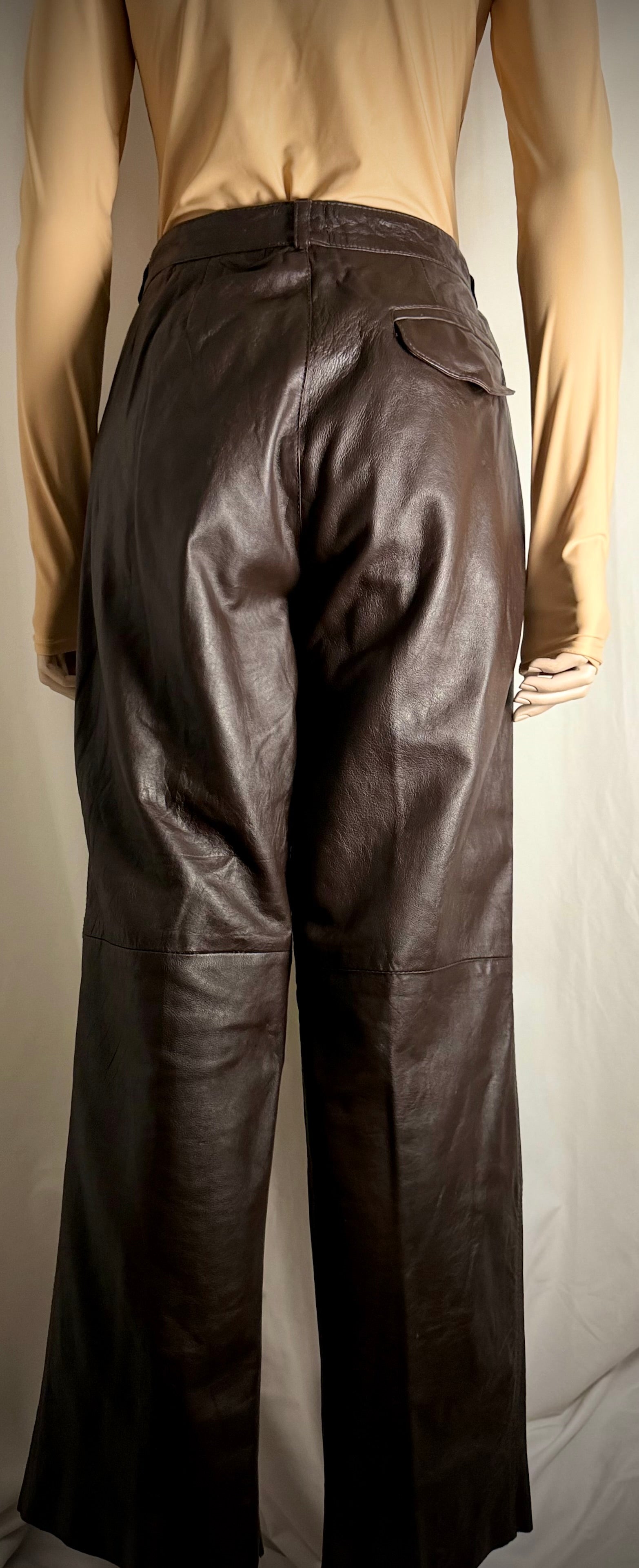 Chocolate Brown Leather Pants