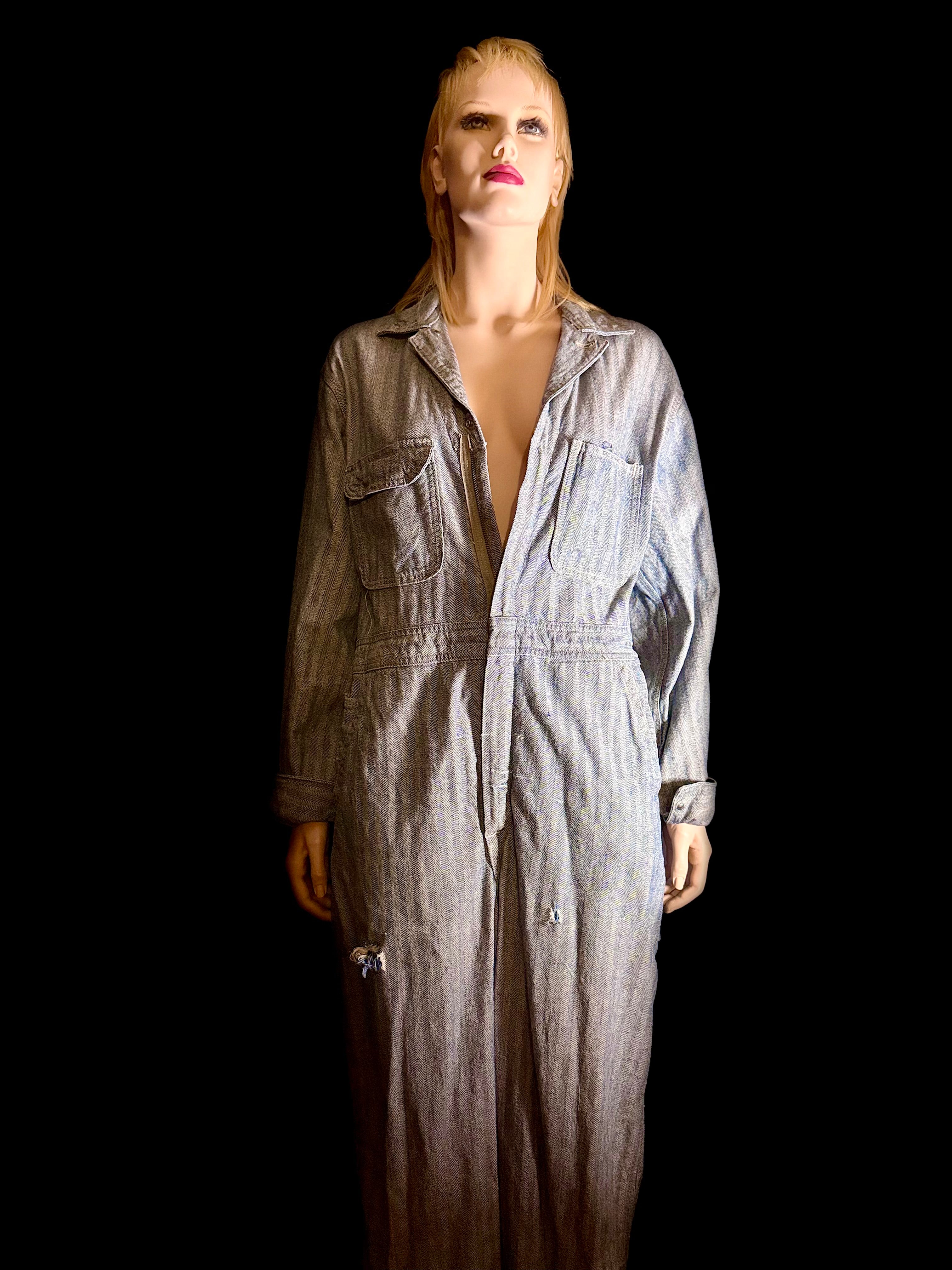 1960s USA Striped Workwear Overalls - Unisex