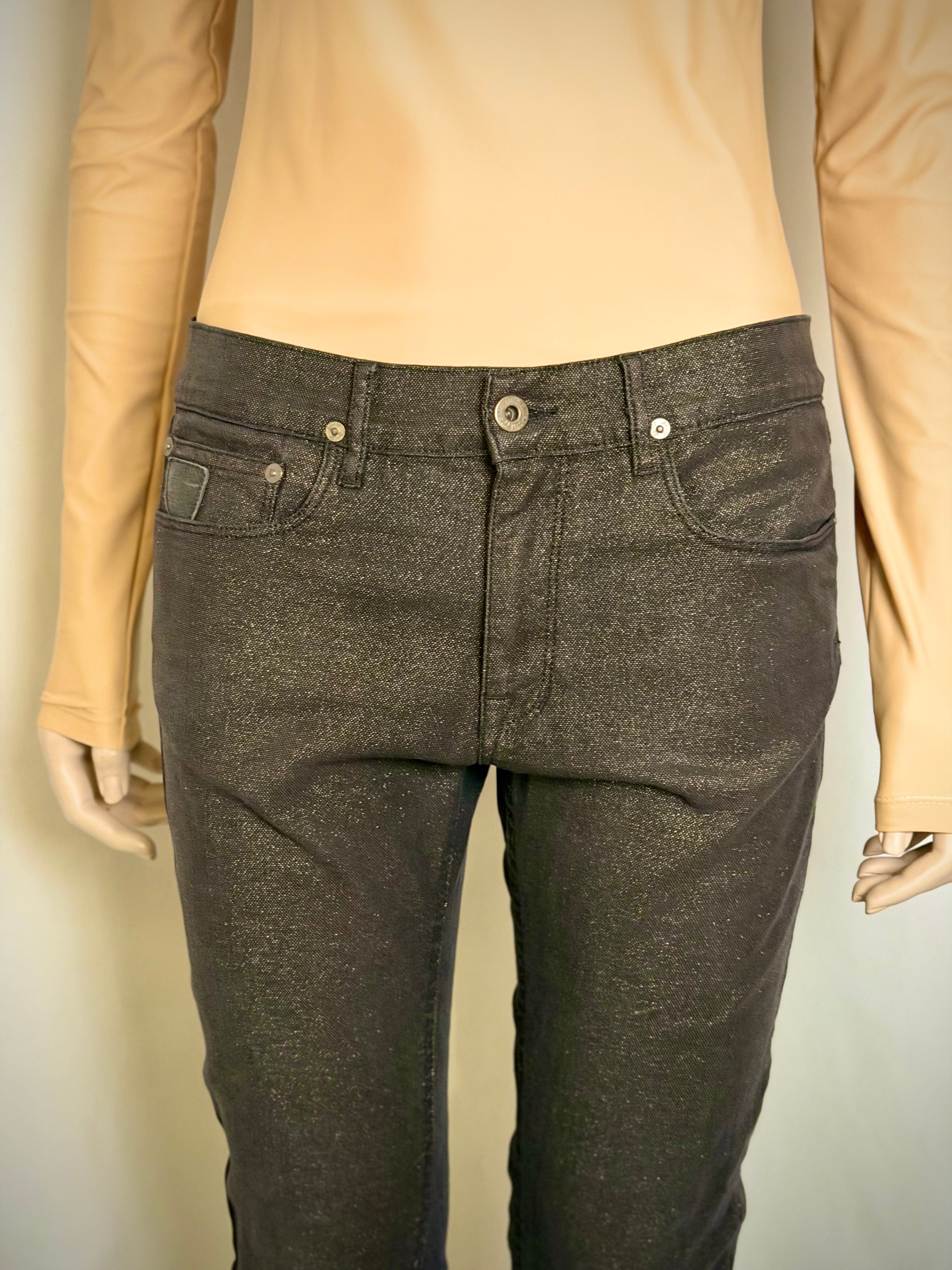 April 77 Gold-Lustre Slim Jeans with Guitar Pick Pocket