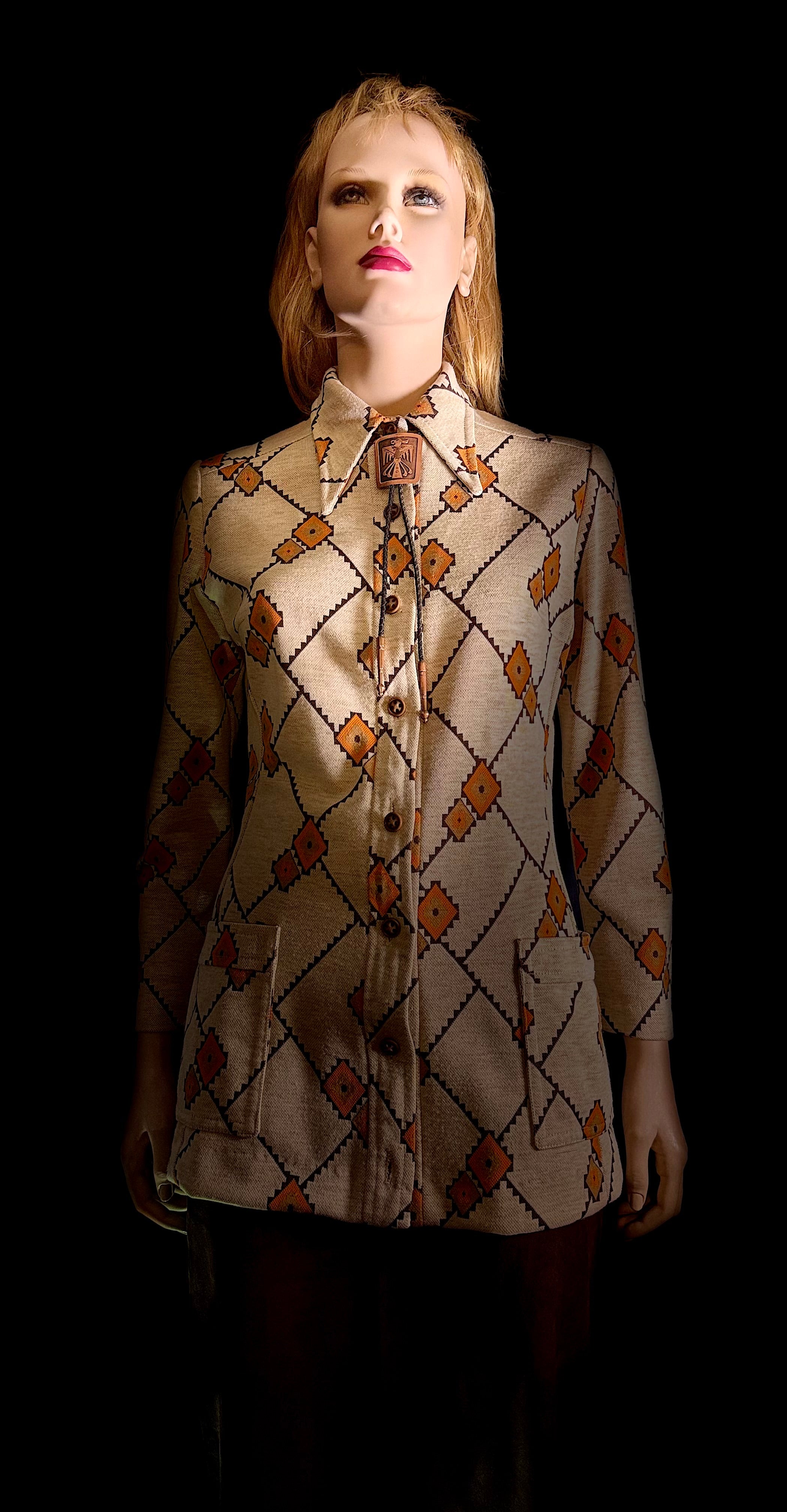 Vintage Late-60s / Early-70s Geometric Button-Up Shirt