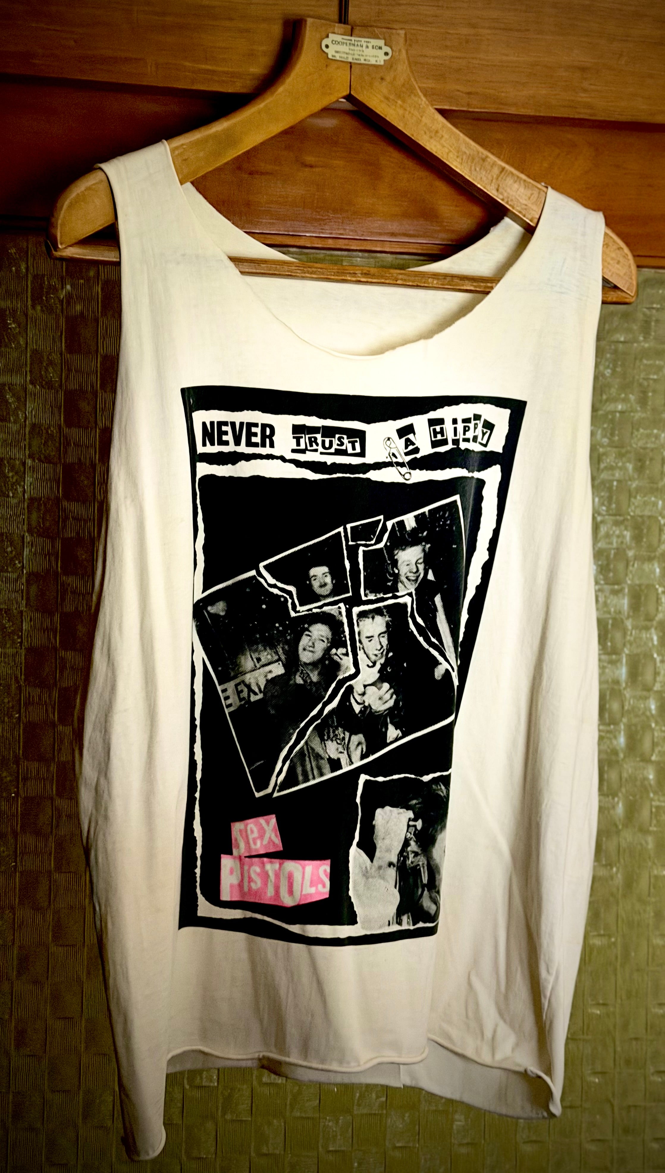 Sex Pistols Customised 1988 Vintage Tee- Never Trust a Hippy