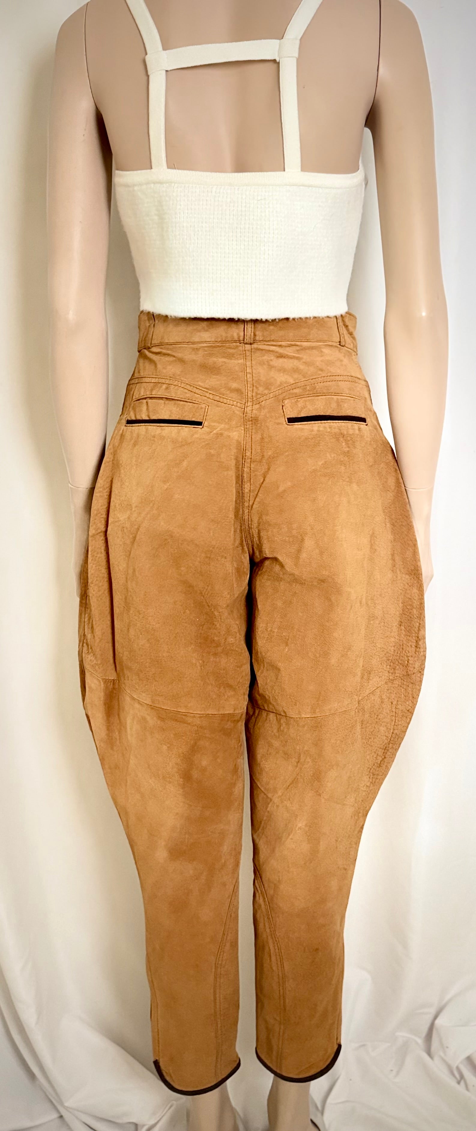 Vintage Russian Suede Jodhpurs - Heavyweight, Sculptural and Rare