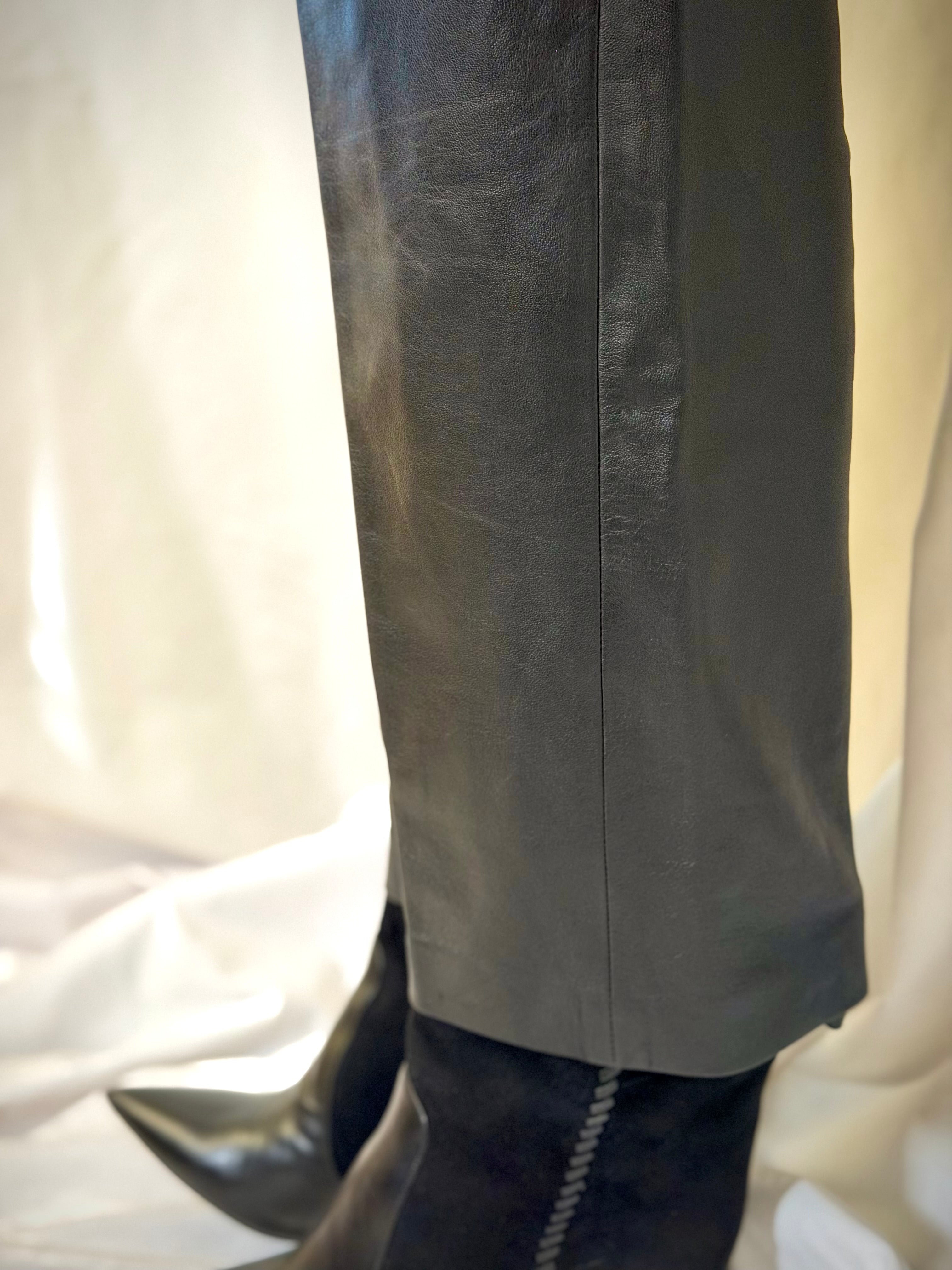 Vintage Black High-Waisted “Buttery Soft” Leather Pants