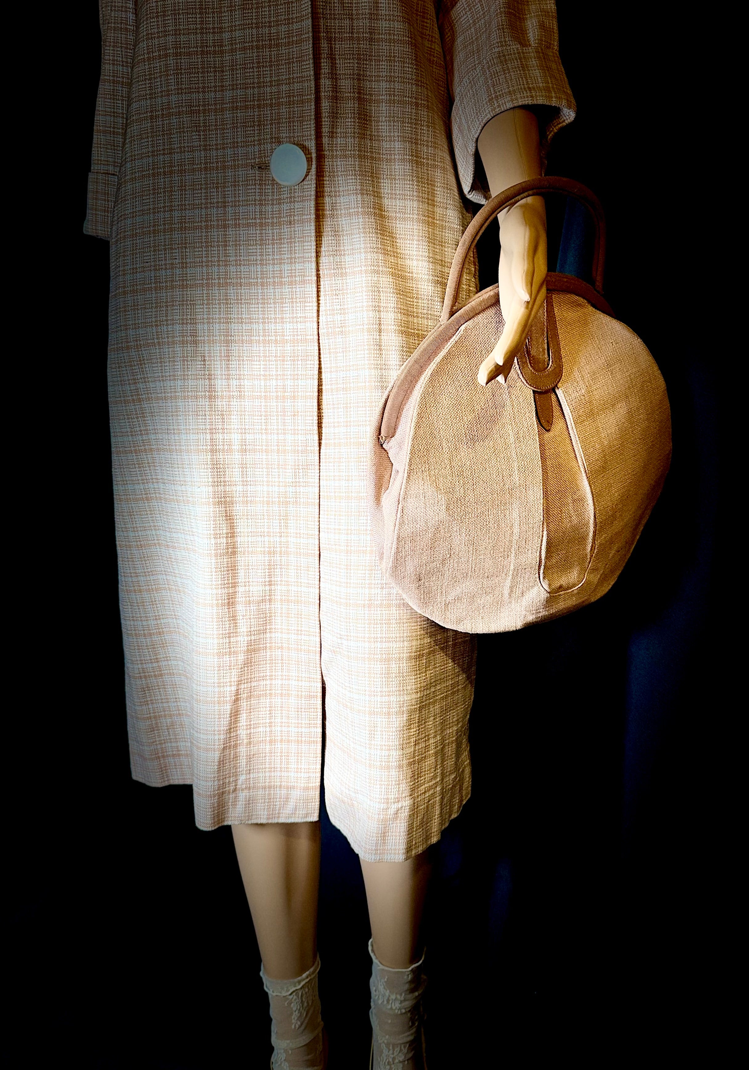 Vintage Oversized Structured Handbag - c. late 1950s