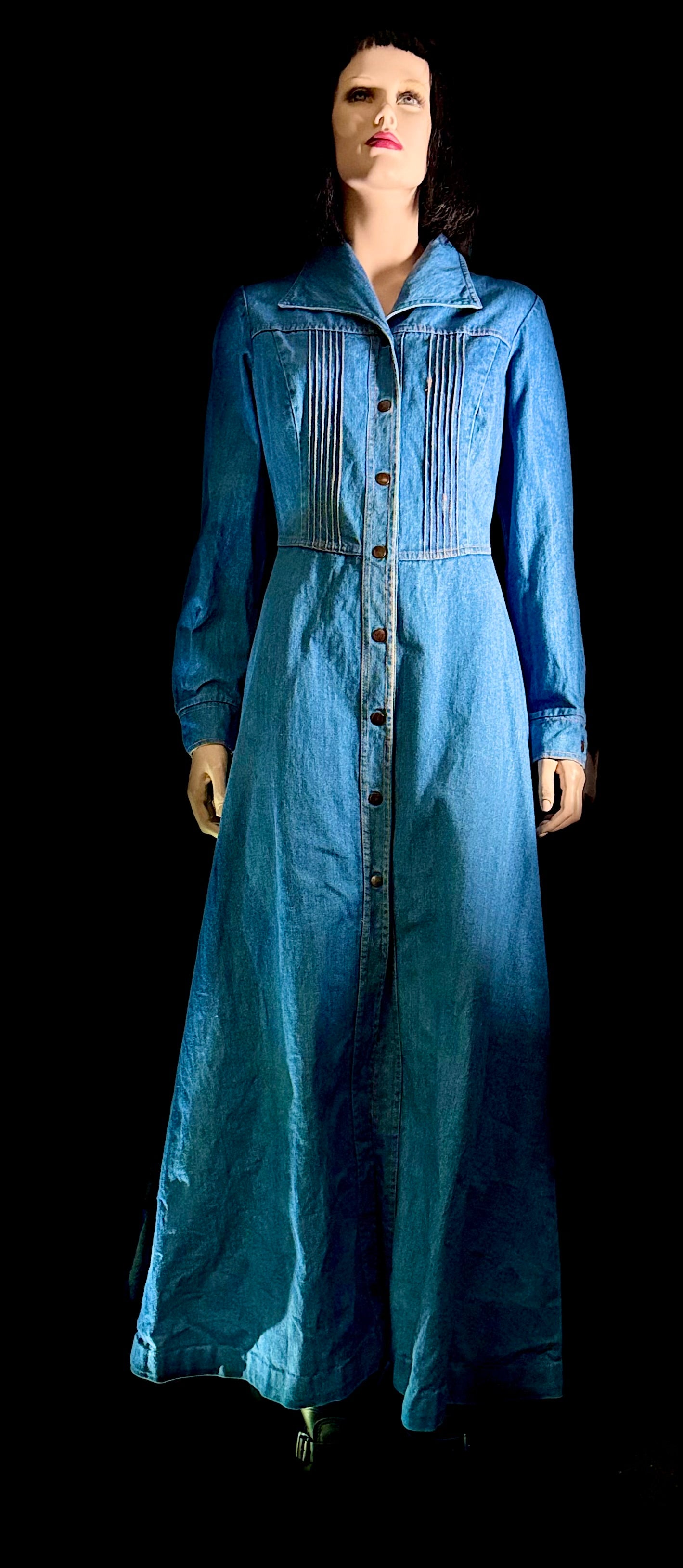 Vintage Late 1960s / Early 1970s Denim Coat Dress

Panelled • Structured • Workwear-Prairie Hybrid