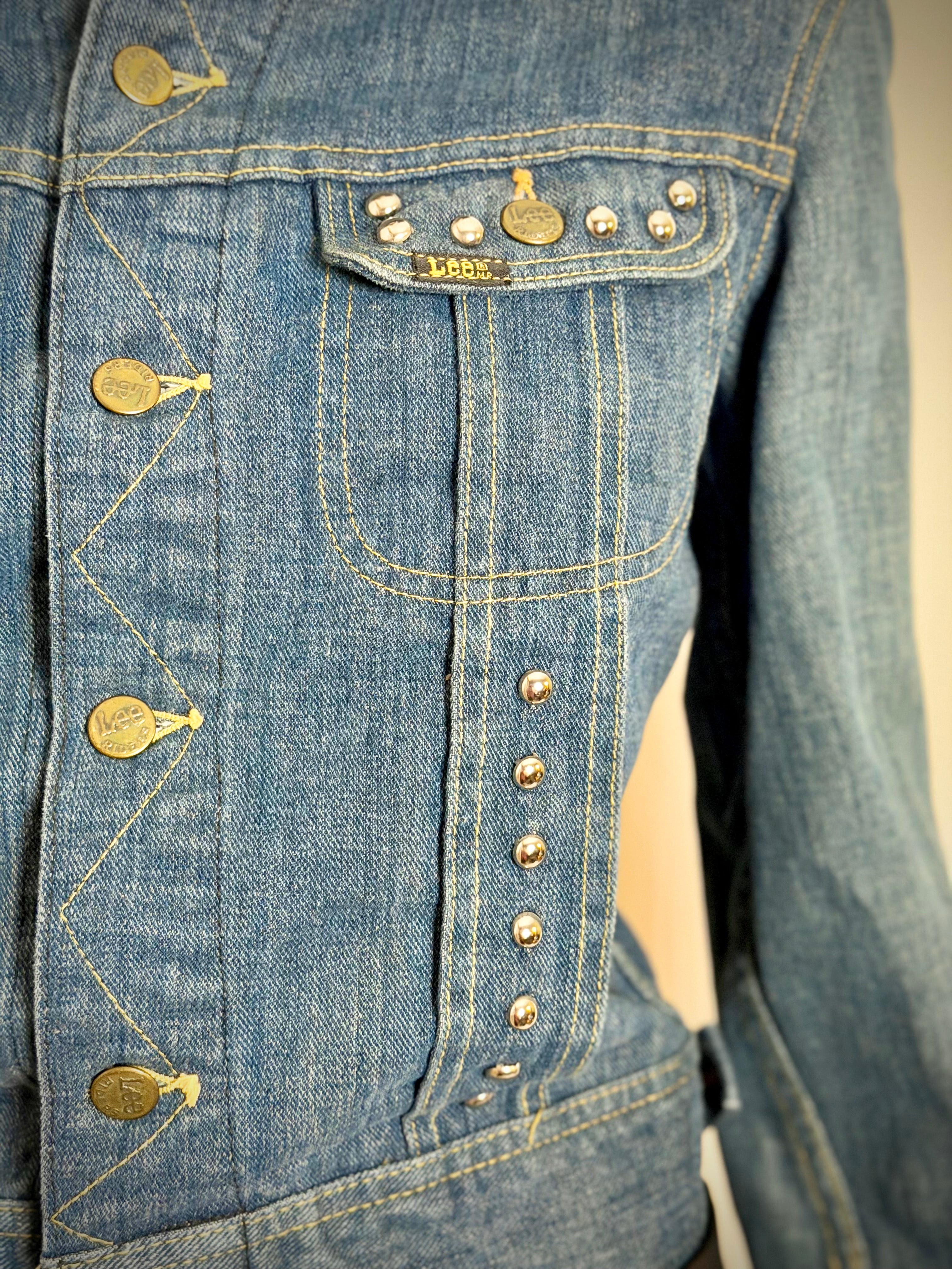 1960s-70s Studded Lee Denim Jacket Union Made USA