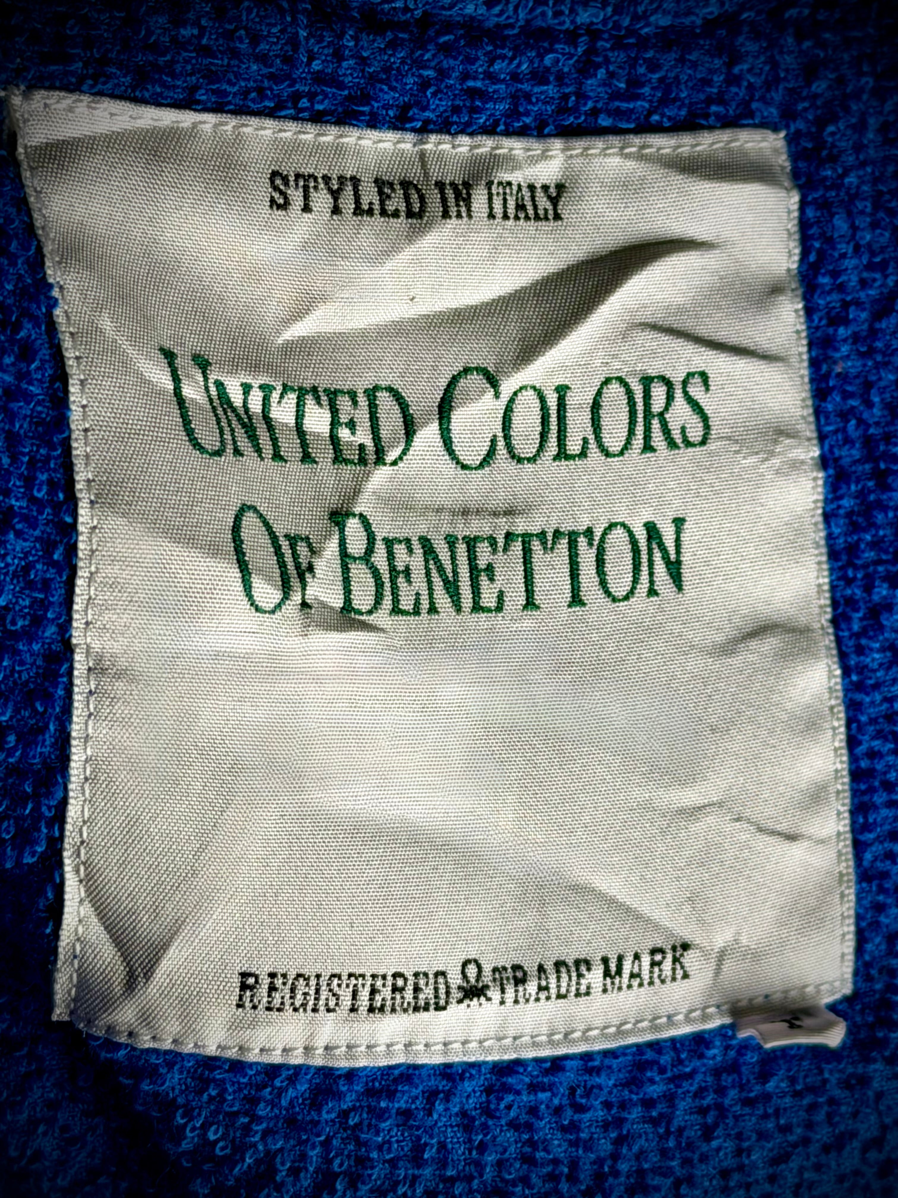 Deadstock 90s United Colors of Benetton Terry Robe | Blue and Green (Styled in Italy)