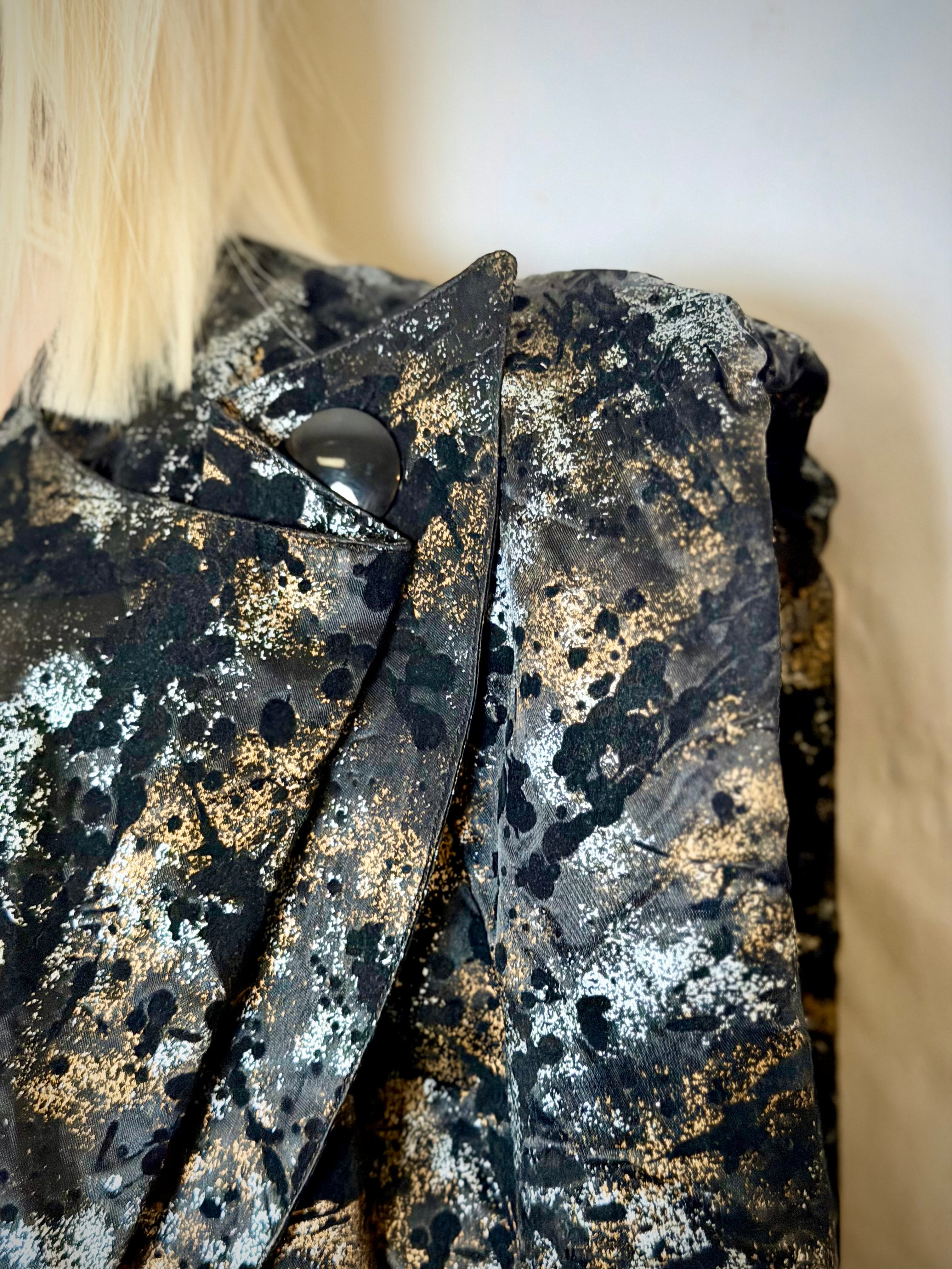 1980s Davi Dan Belgium Brutalist Metallic Jacket