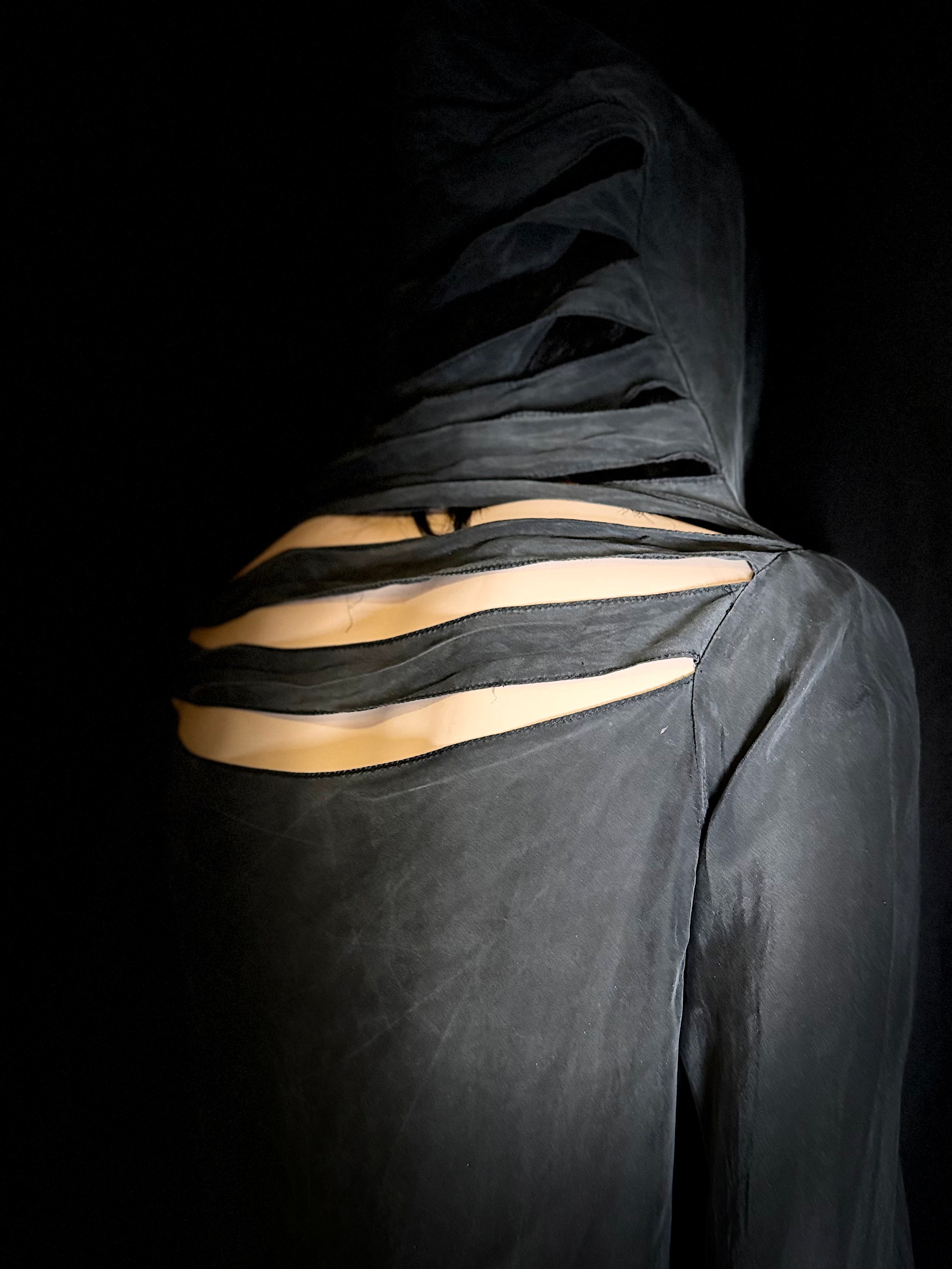 Zambesi Pure Silk Long-Sleeve Slit Top / Tunic