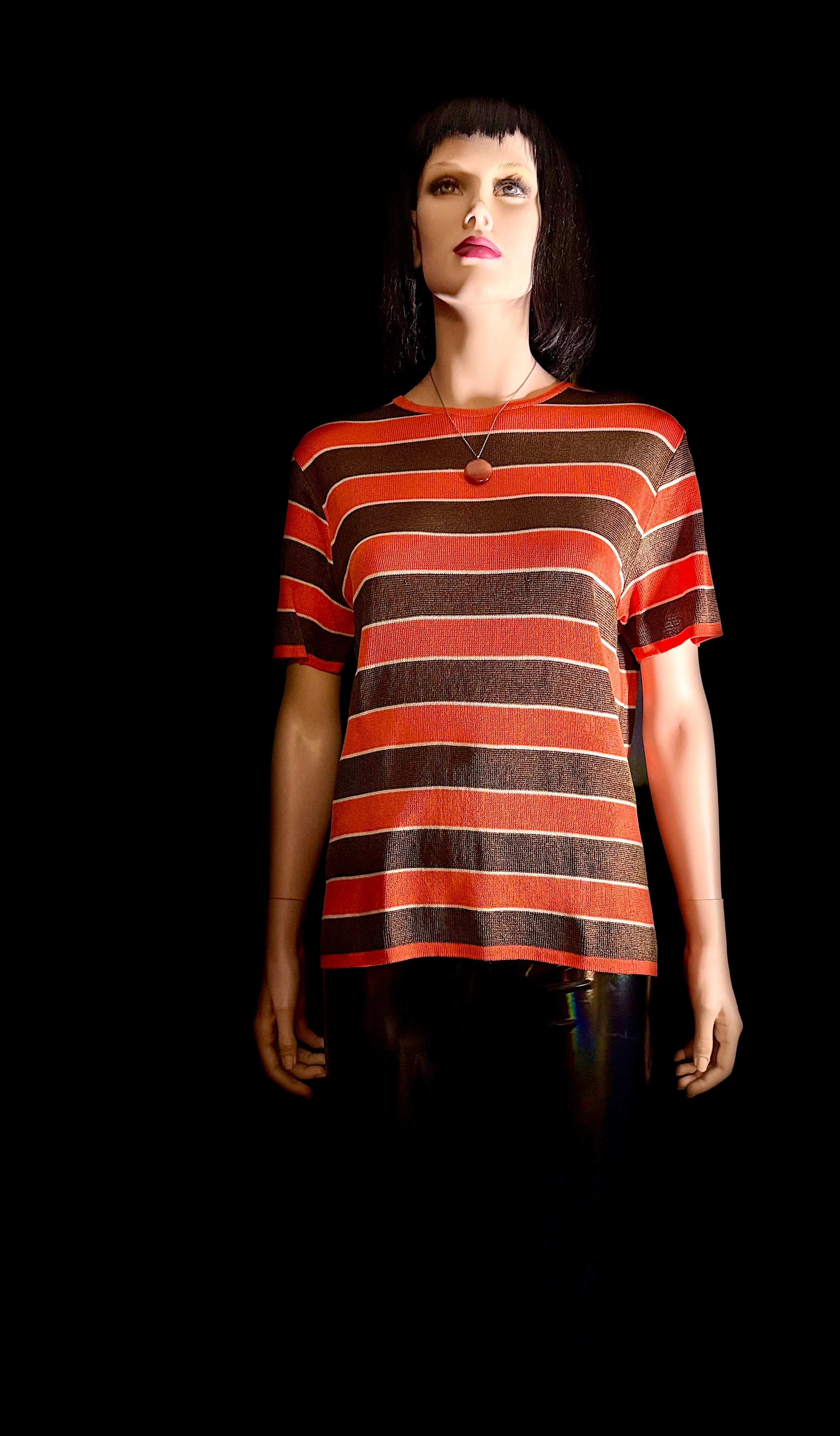 1960s-70s Semi-Sheer Mod Knit Top