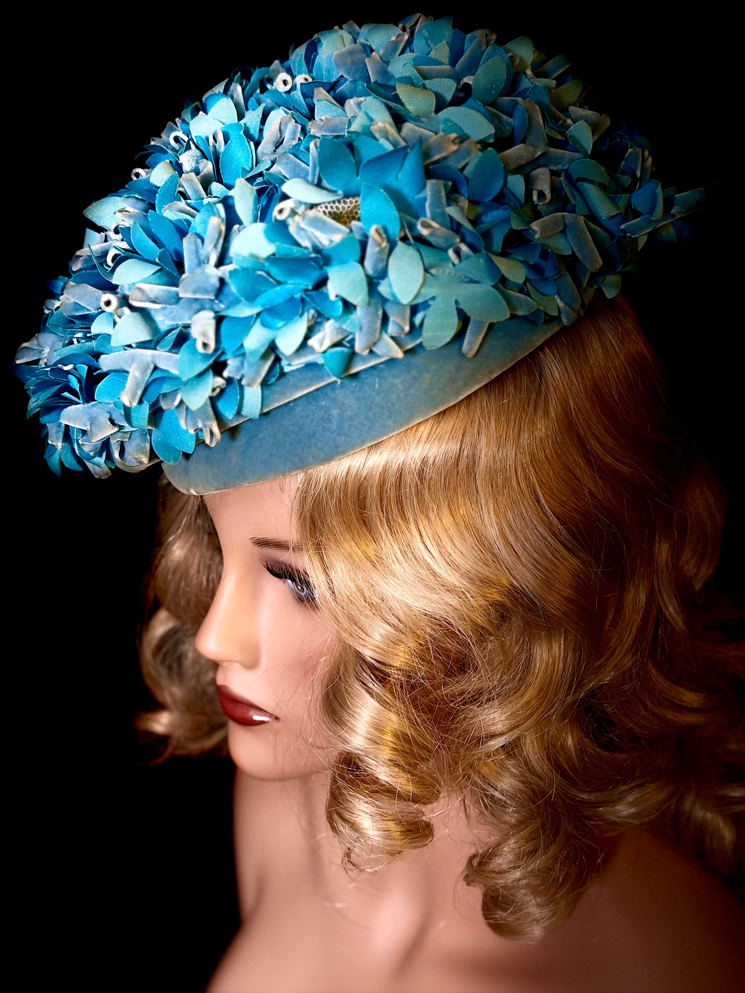 Moray Sculptural Floral Couture Hat - Mid-Century Millinery