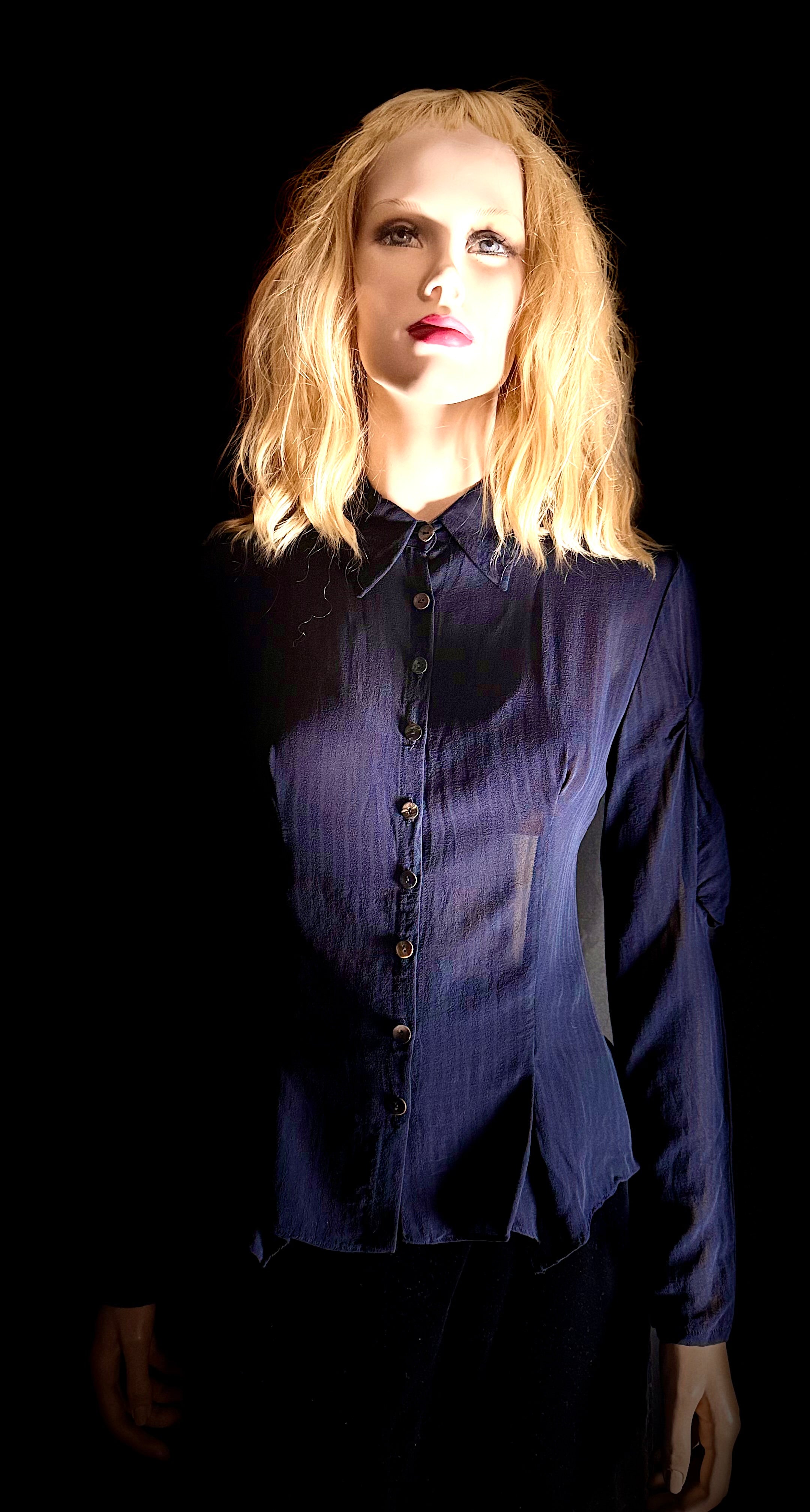 One Fell Swoop Sculptural Silk Blouse - Early 2000s