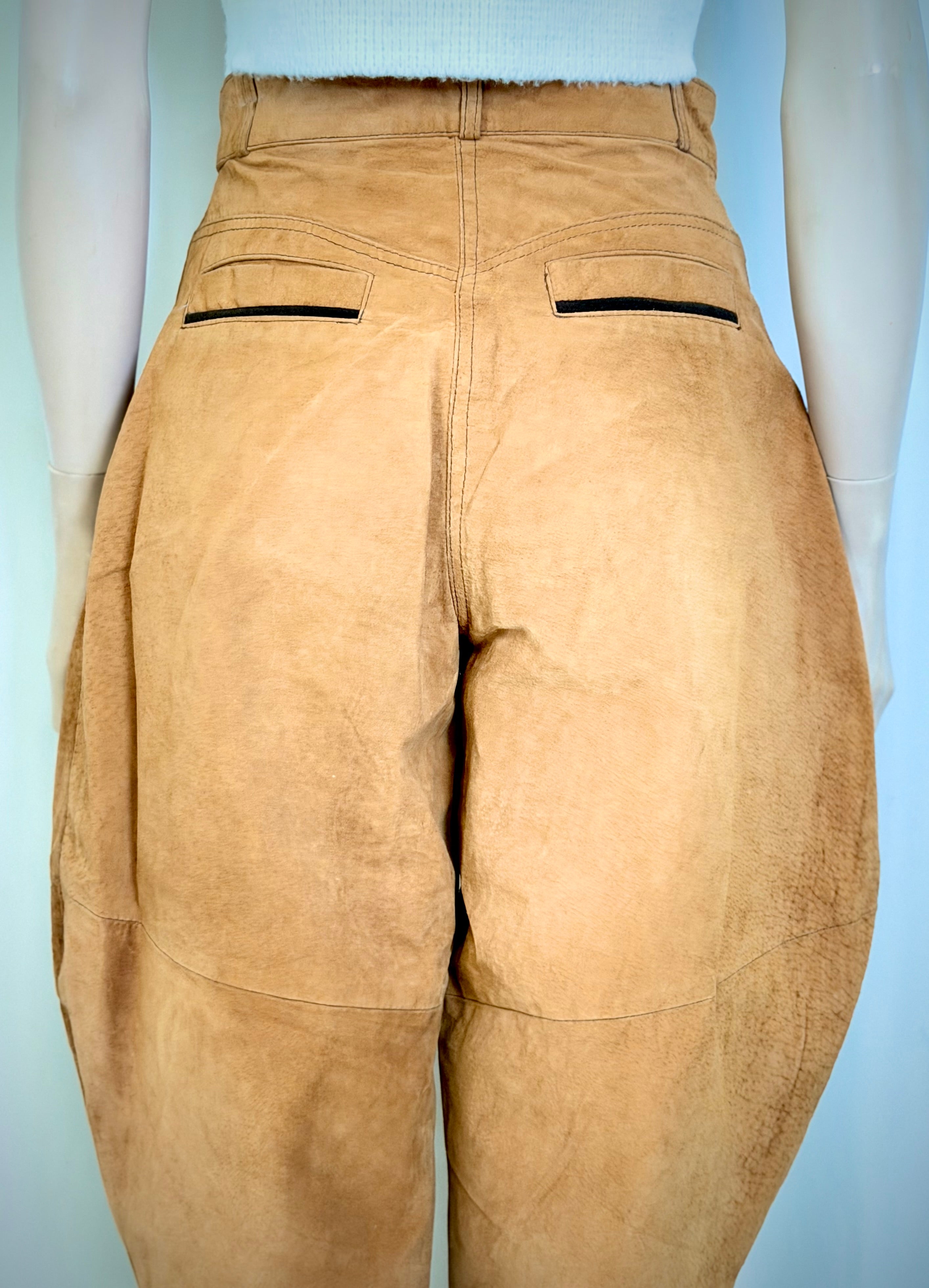 Vintage Russian Suede Jodhpurs - Heavyweight, Sculptural and Rare