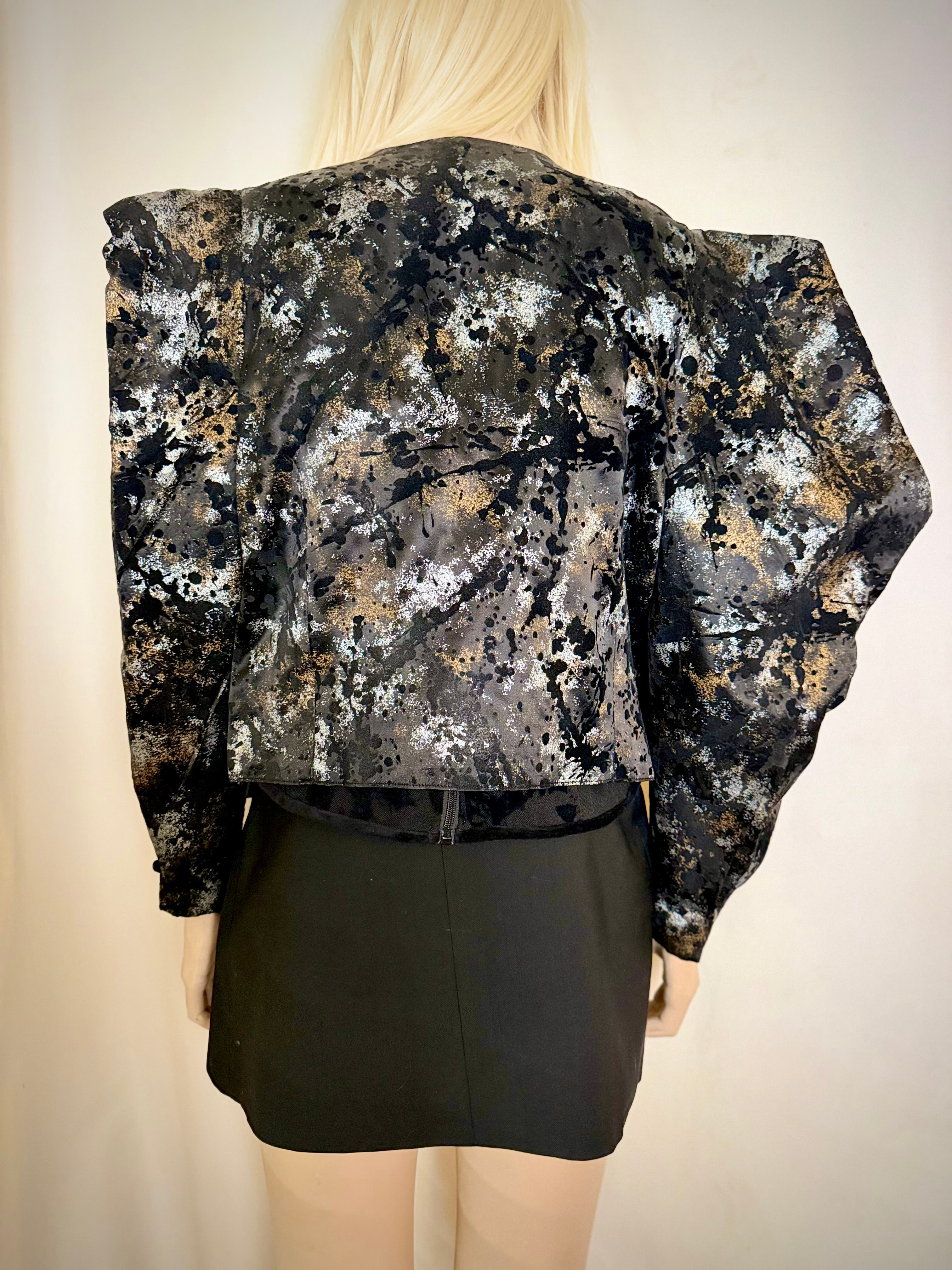 1980s Davi Dan Belgium Brutalist Metallic Jacket