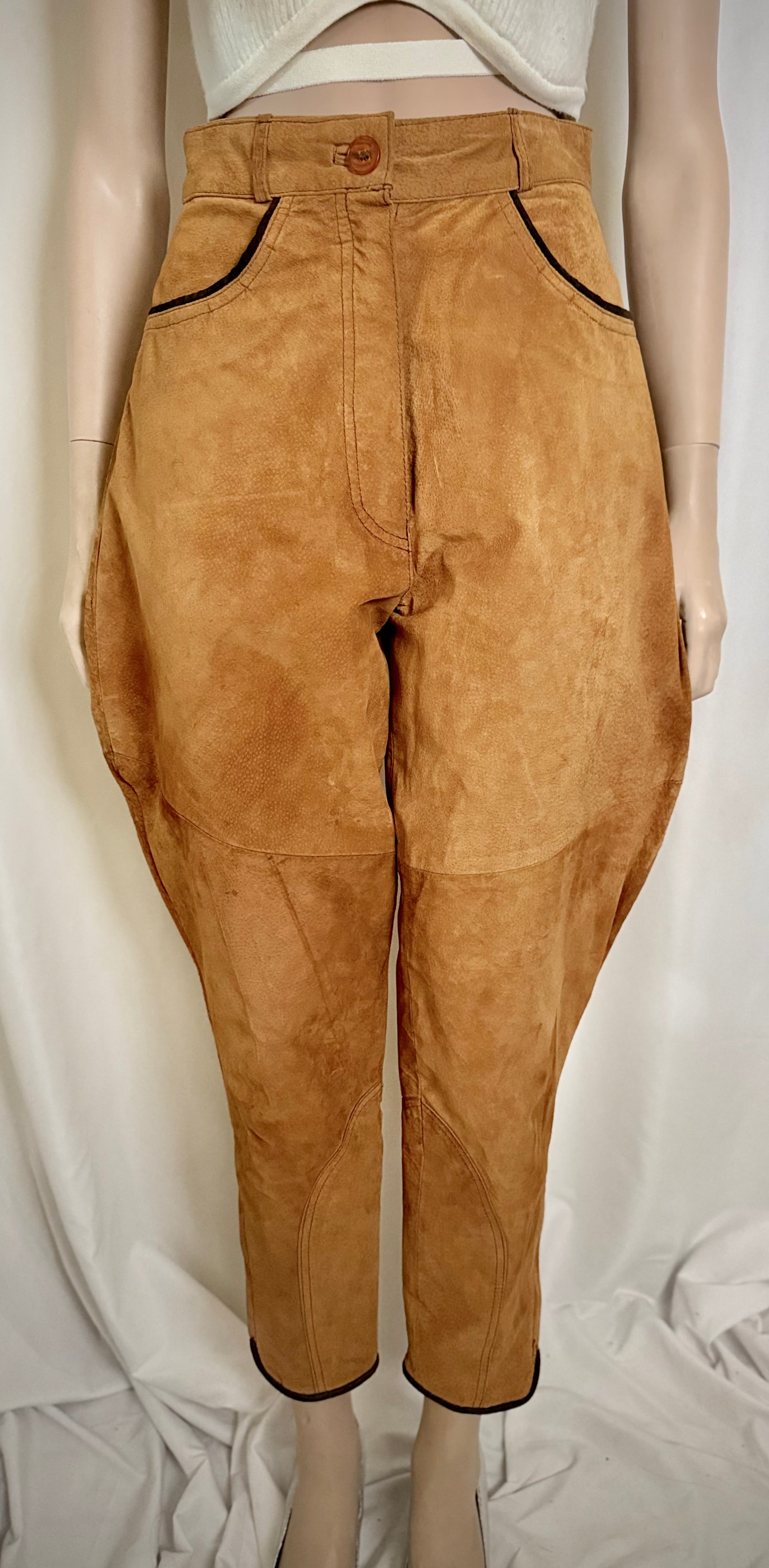 Vintage Russian Suede Jodhpurs - Heavyweight, Sculptural and Rare