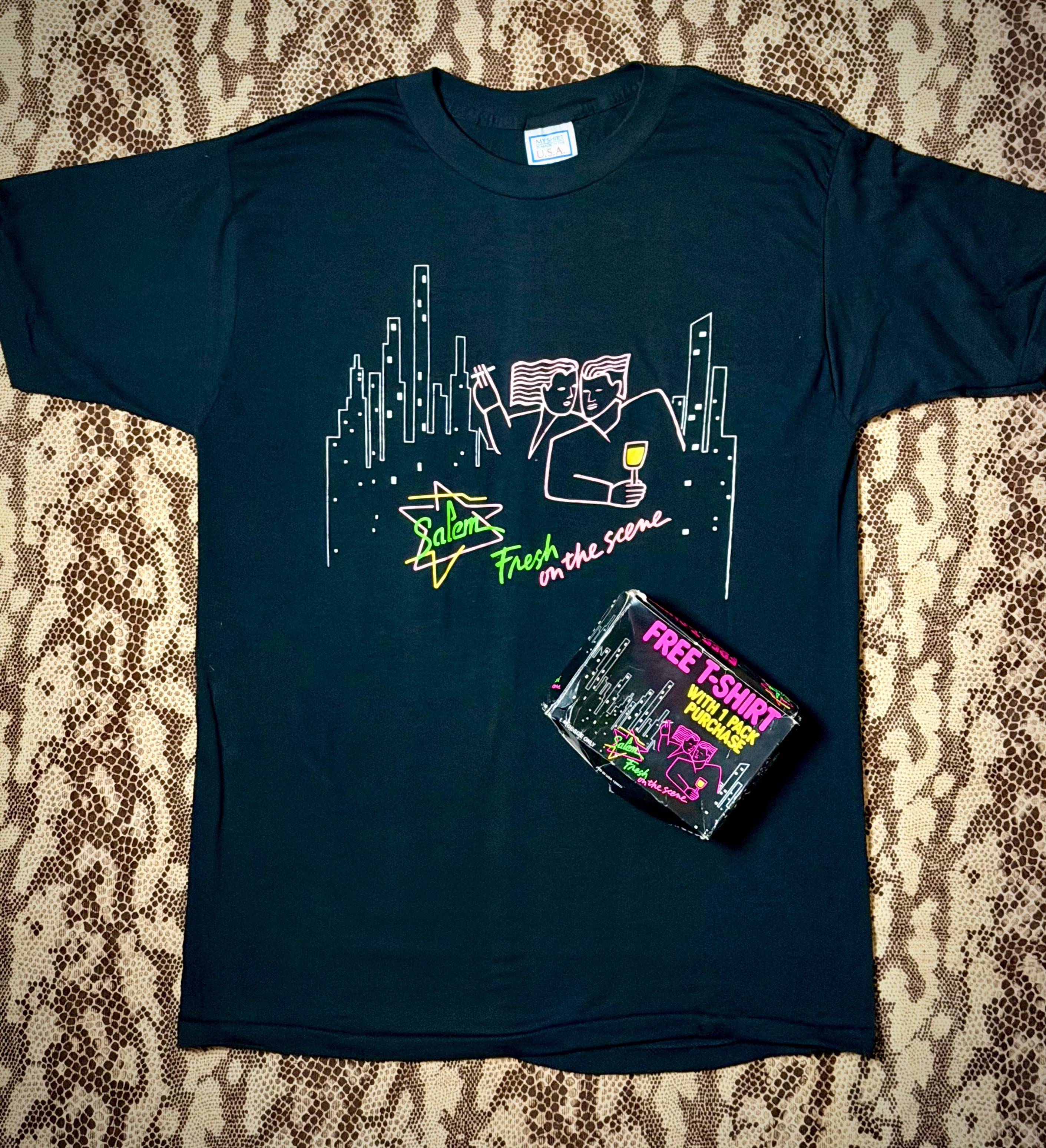 Deadstock Early 1990s Salem Promotional T-Shirt with Box - USA Made (Single Stitch)