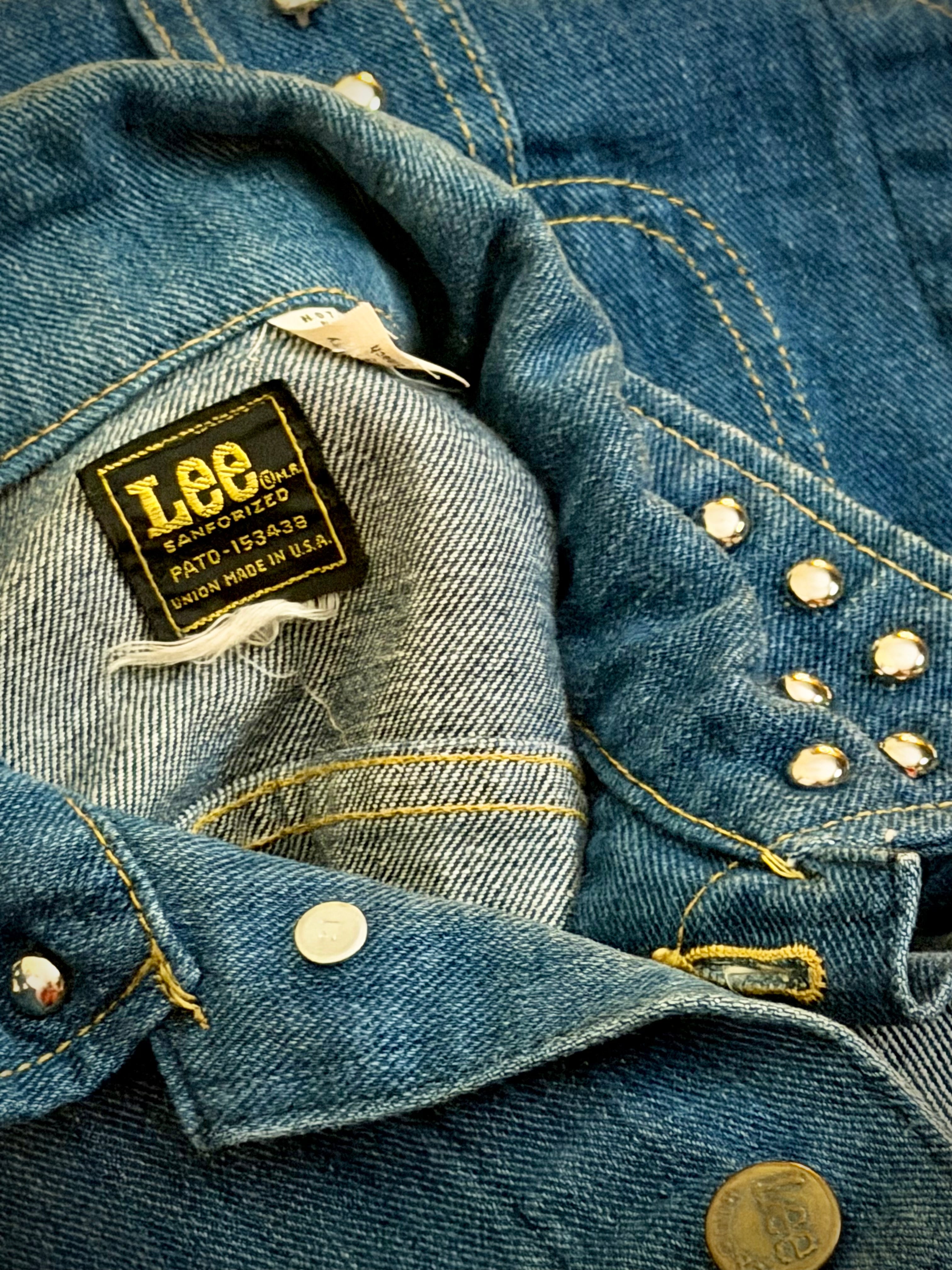 1960s-70s Studded Lee Denim Jacket Union Made USA