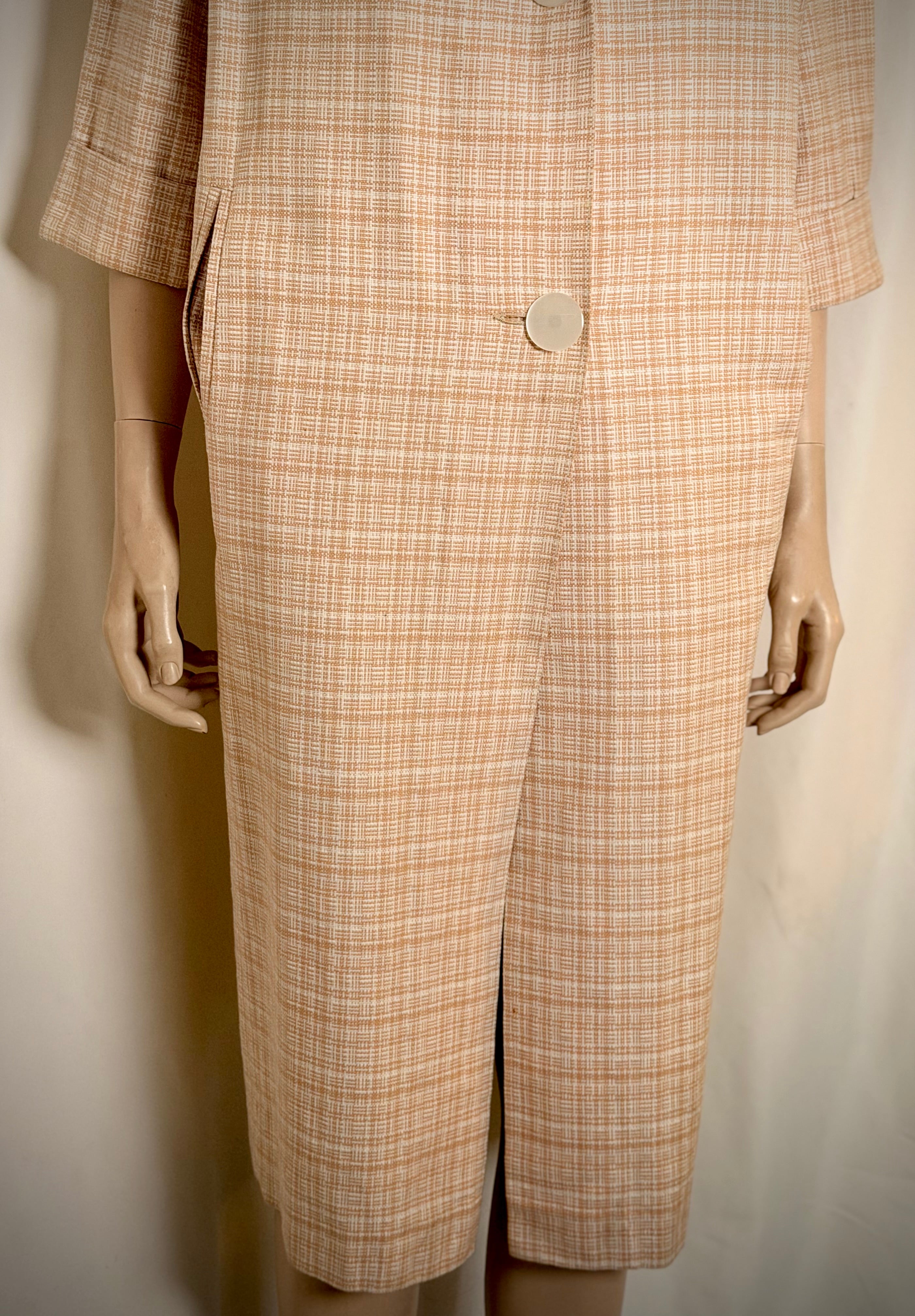 1950s Cocoon Style Car Coat - Immaculate Condition | Soft Check