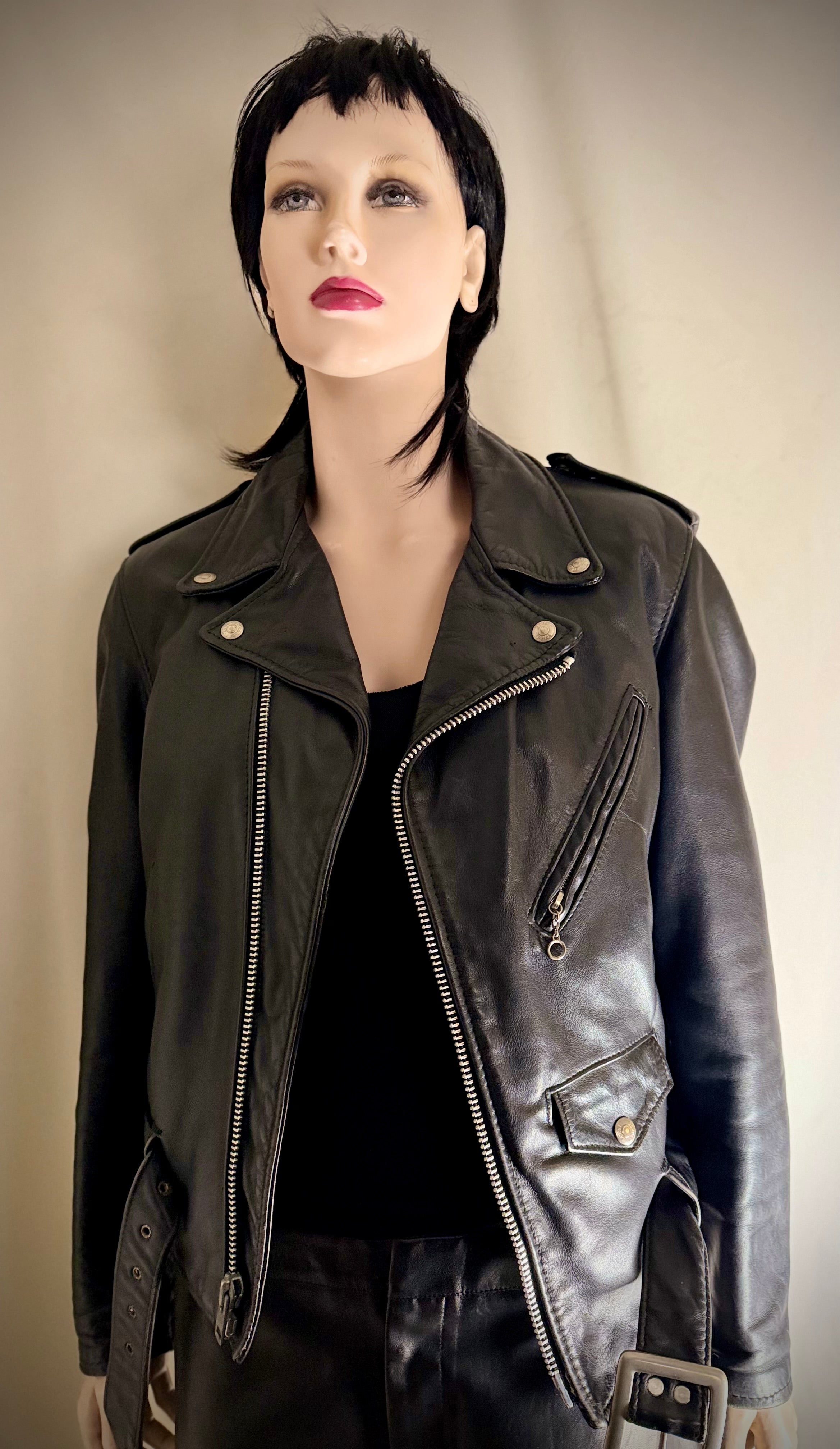 Authentic Vintage Schott NYC Perfecto Leather Motorcycle Jacket Made in the USA.