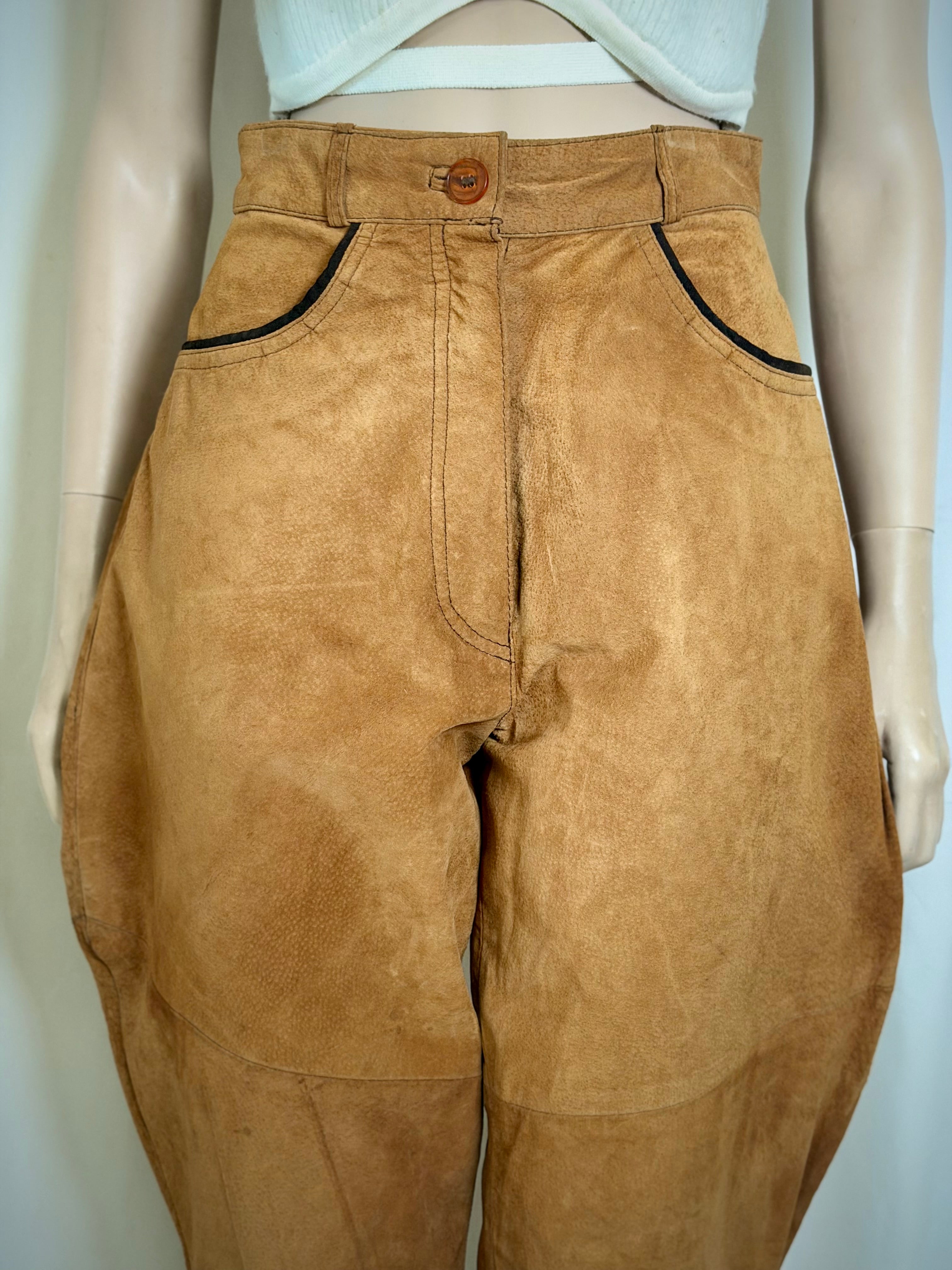 Vintage Russian Suede Jodhpurs - Heavyweight, Sculptural and Rare