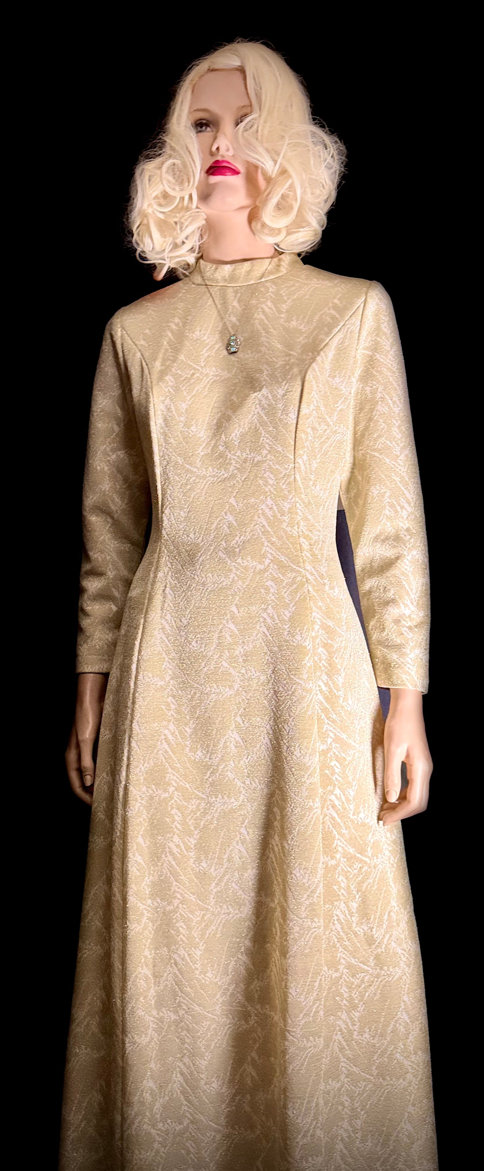 1960s Minimalist Silver Evening Gown || Mint Condition