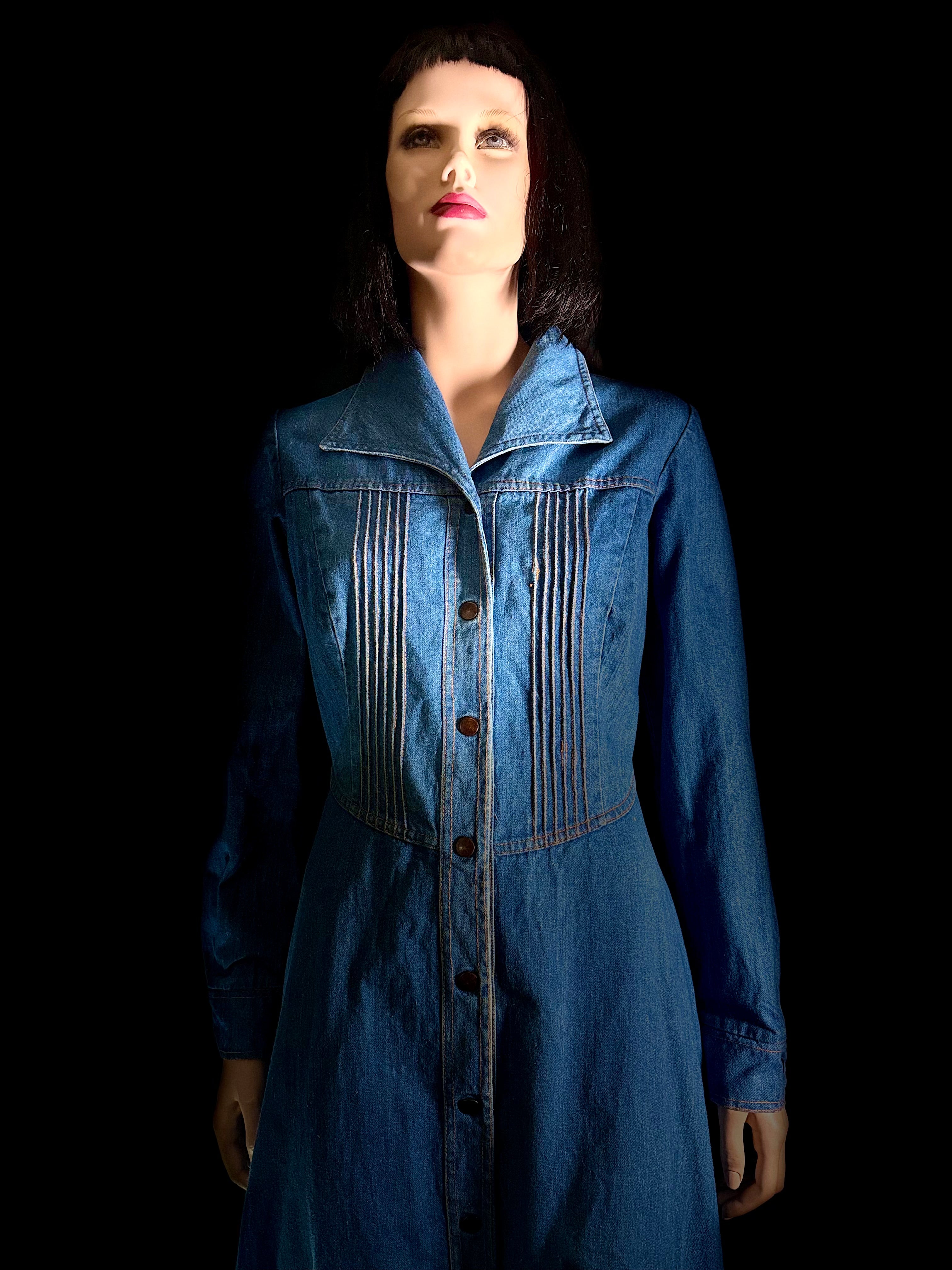 Vintage Late 1960s / Early 1970s Denim Coat Dress

Panelled • Structured • Workwear-Prairie Hybrid