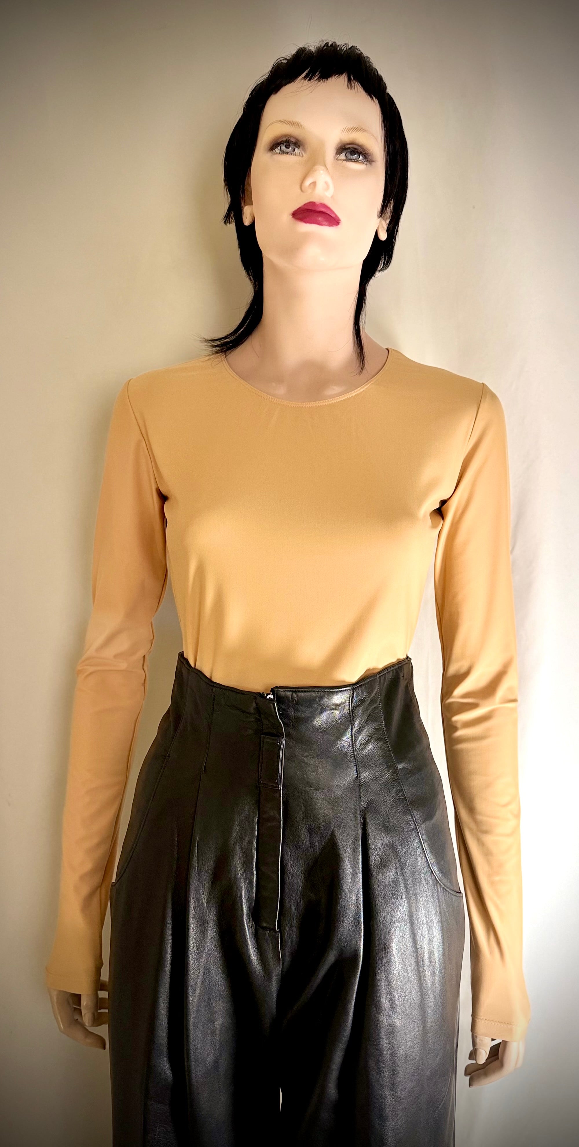 Vintage Black High-Waisted “Buttery Soft” Leather Pants