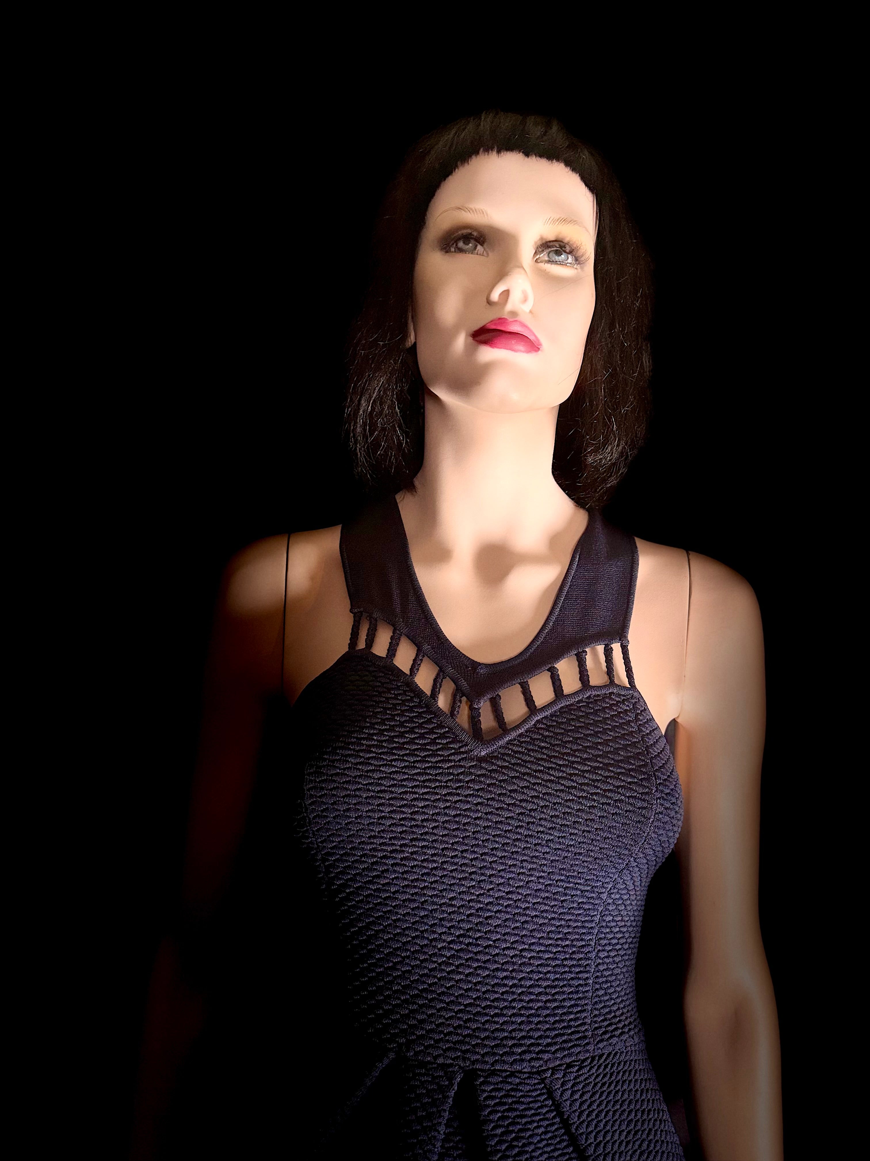 Alice McCall Midnight Textured Sculptural Mini Dress