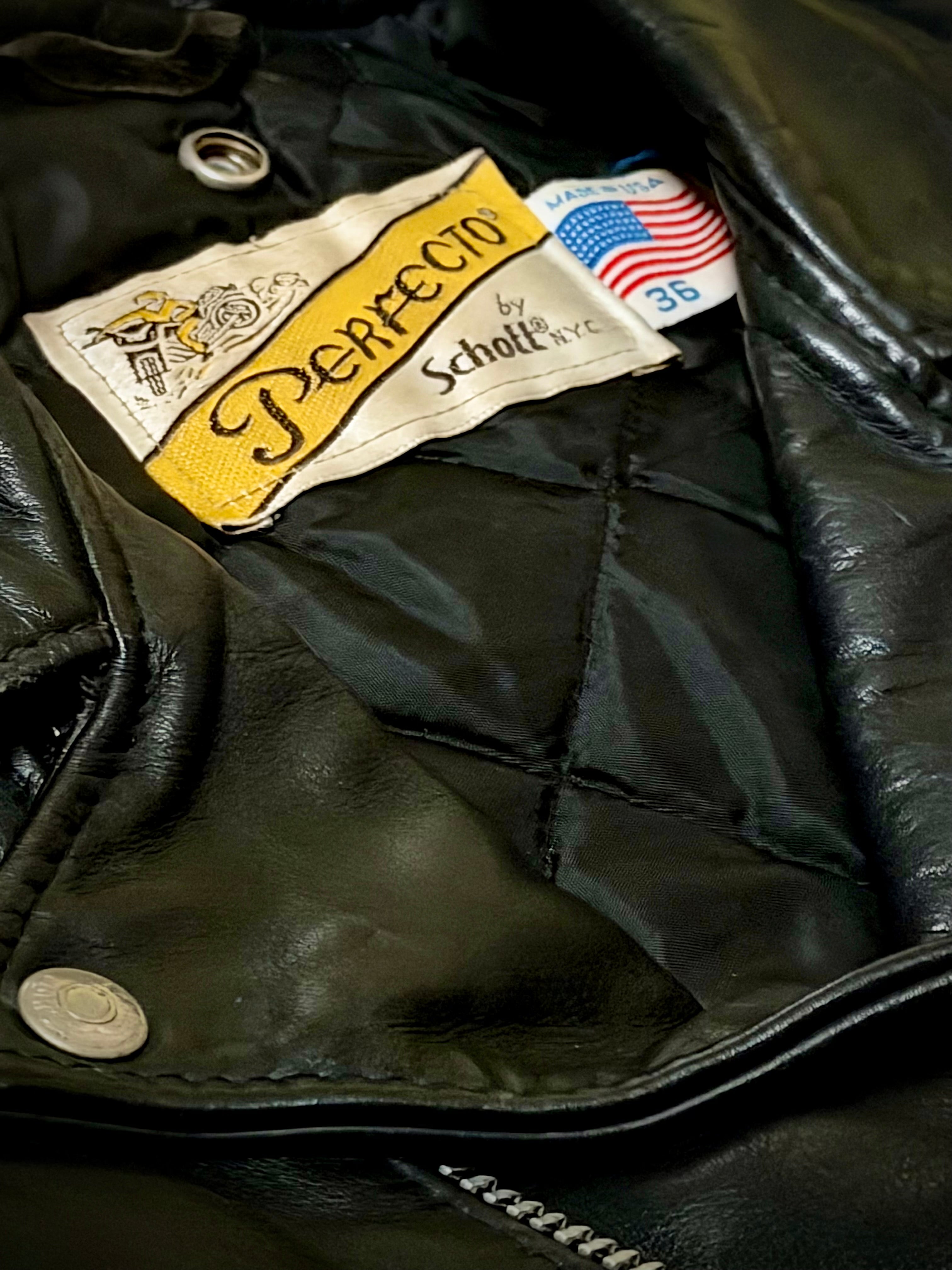 Vintage Schott
NYC Perfecto Leather
Motorcycle Jacket- Made in USA
